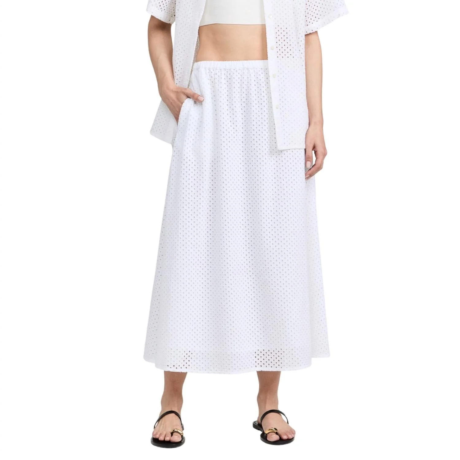 Women's Portola Maxi Skirt In White