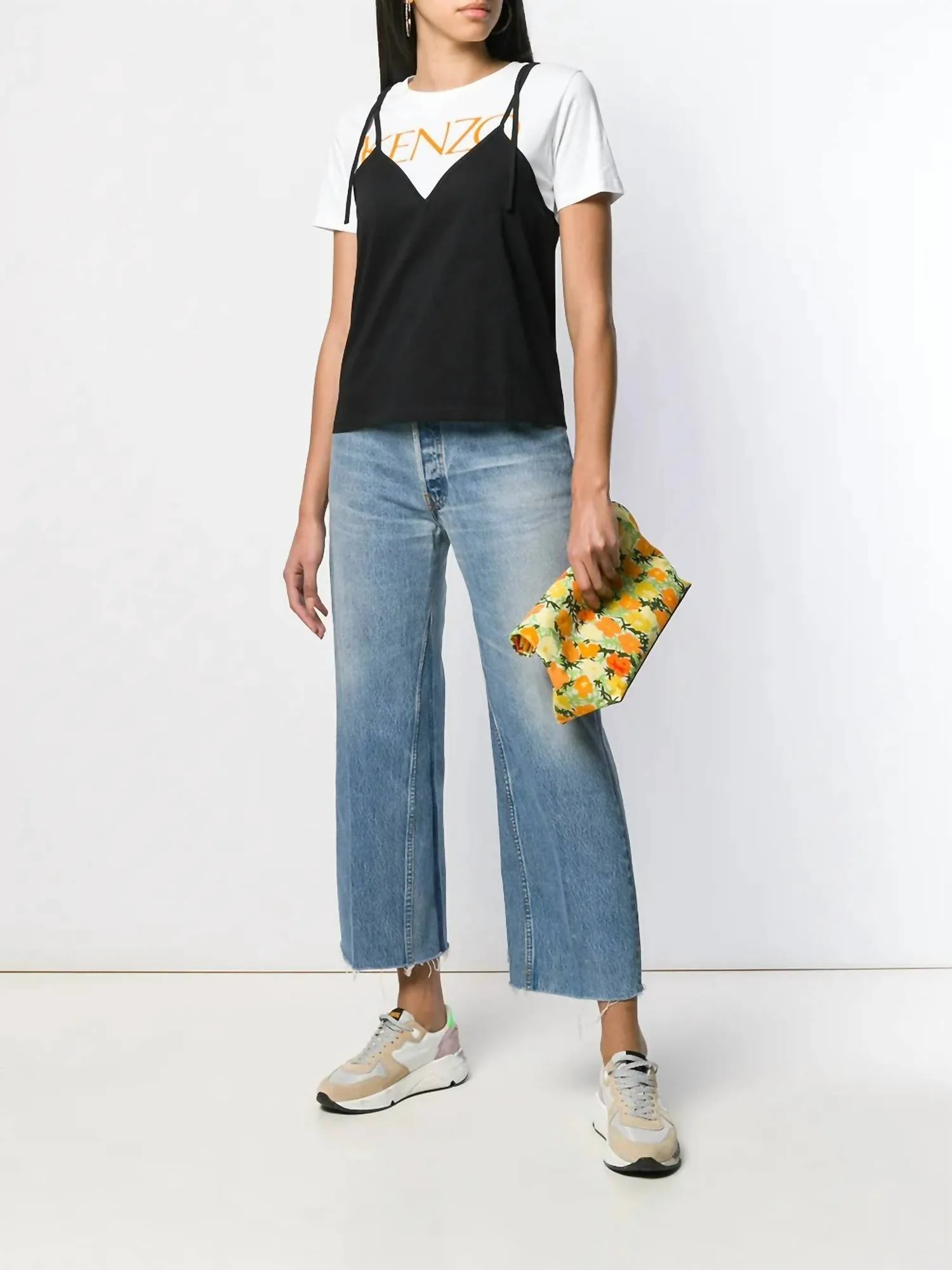 High Rise Wide Leg Crop Jeans In Indigo