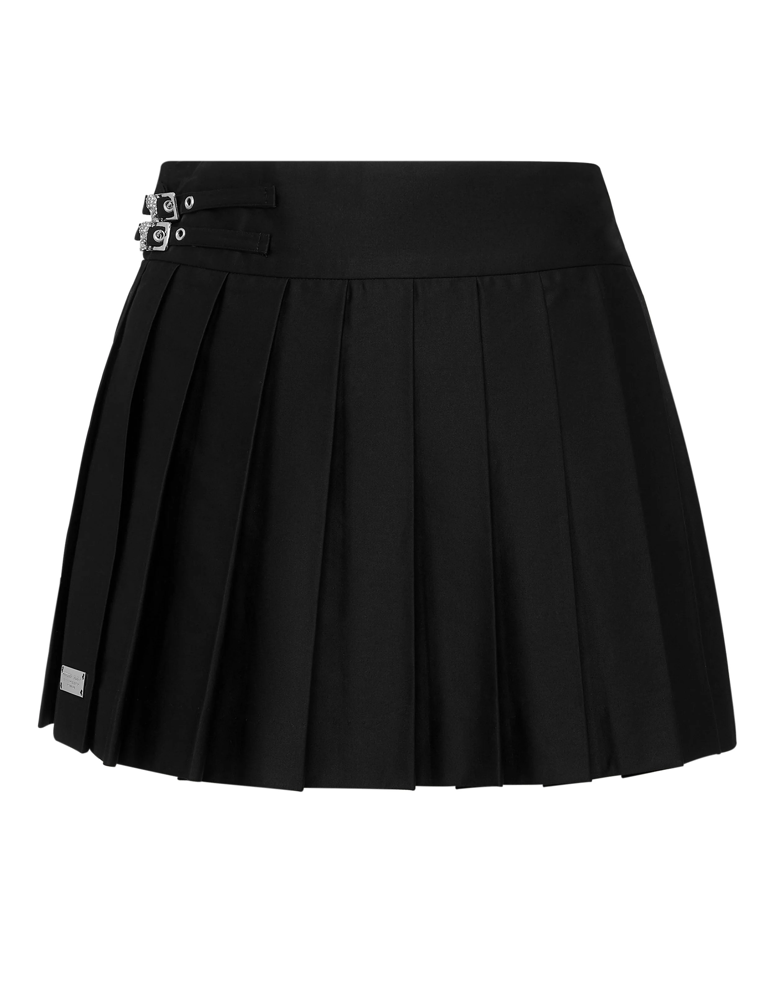 Pleated Mini Skirt Skull