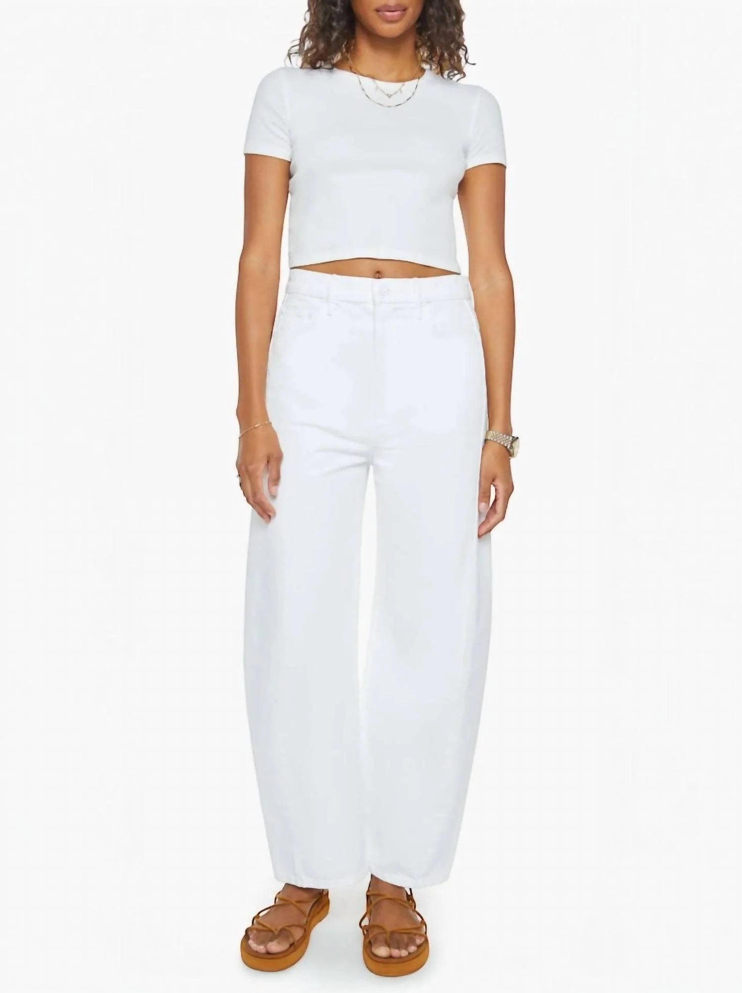 Full-Pipe Ankle Jeans In Picket Fence