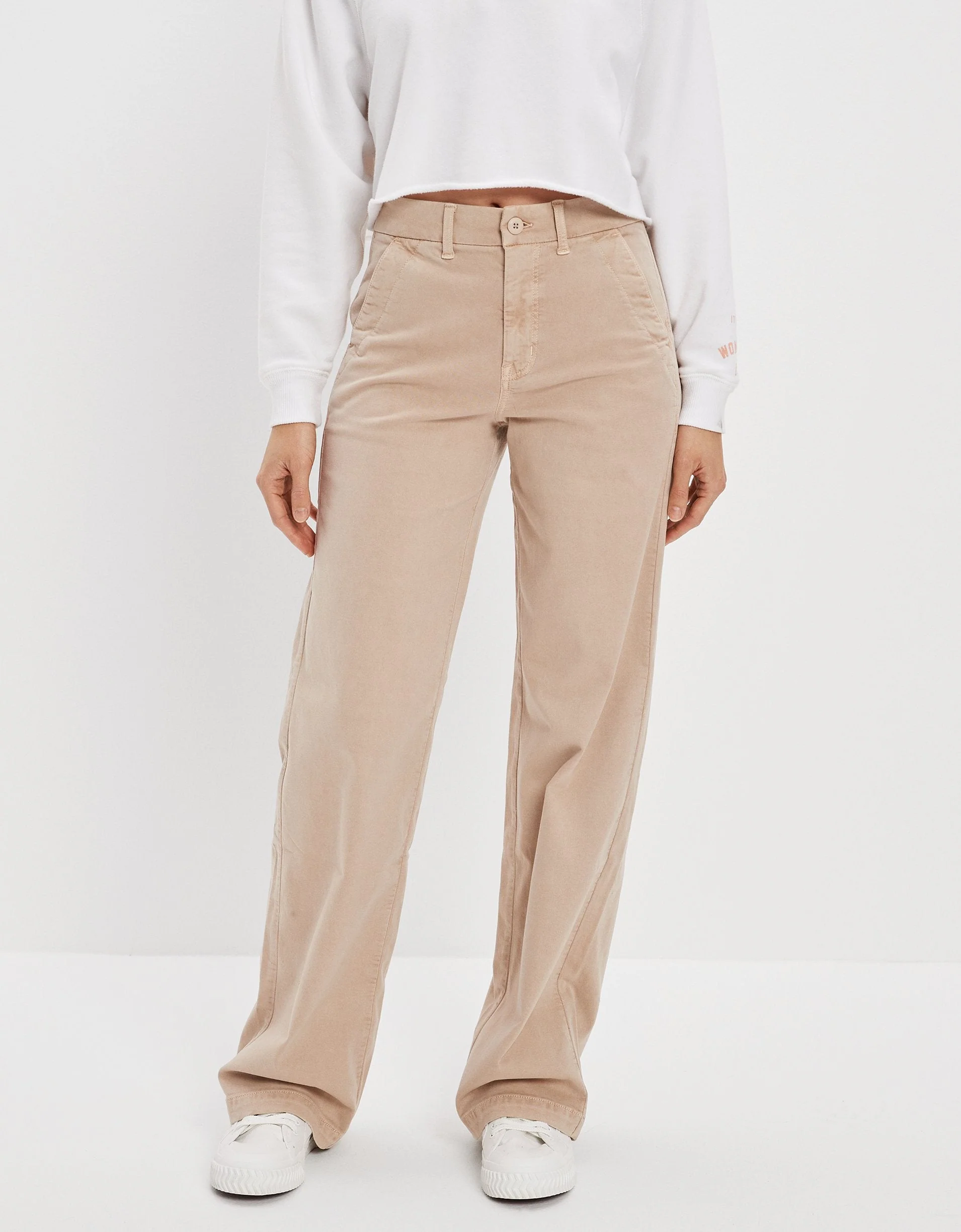 AE Stretch Twill Super High-Waisted Baggy Wide-Leg Trouser