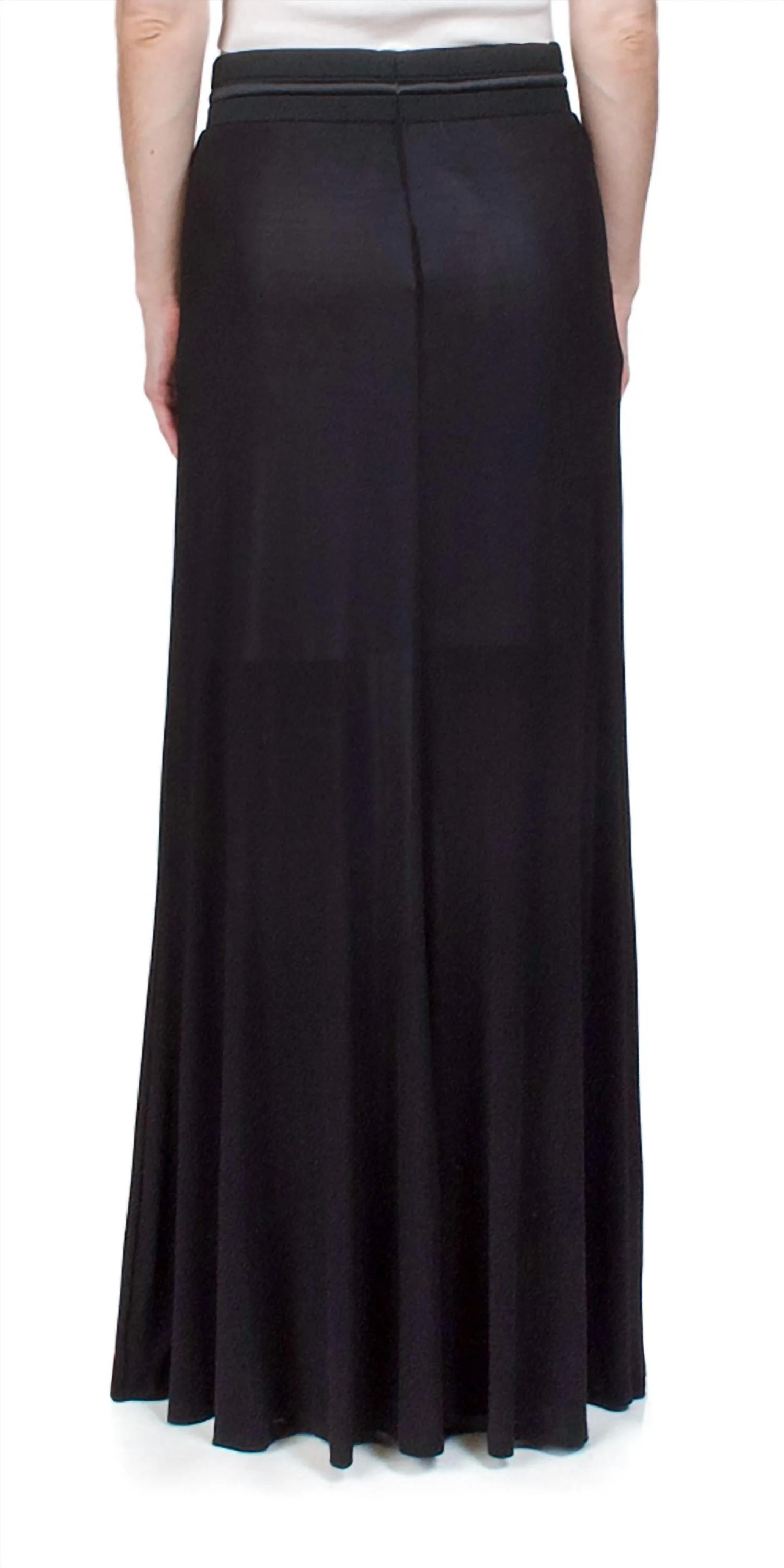 Layered Maxi Skirt In Black