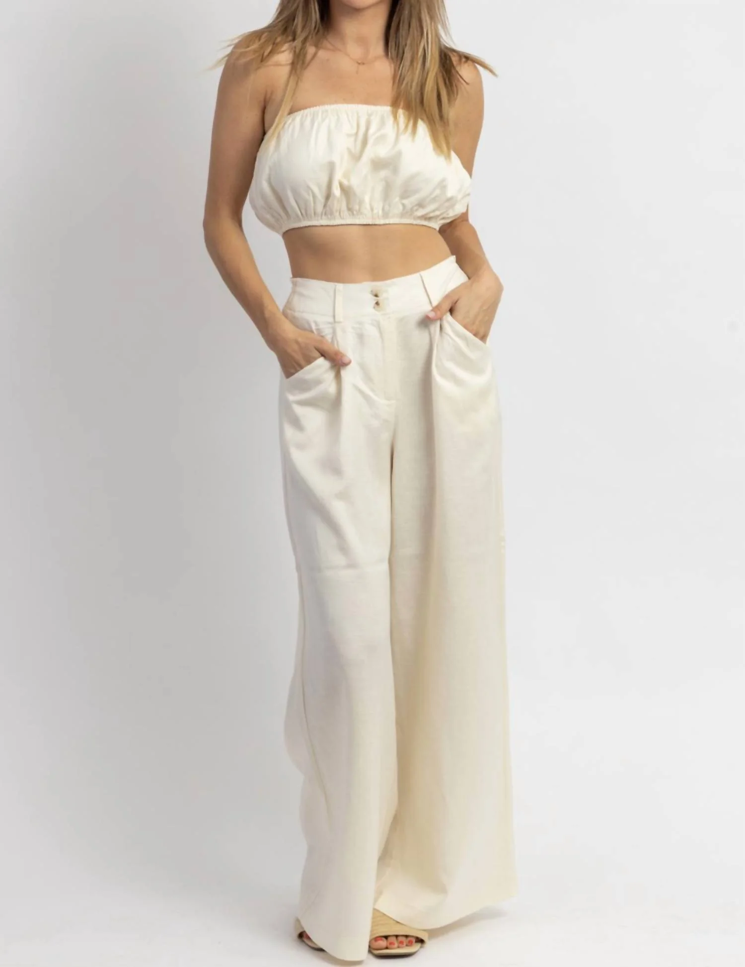 Let's Bounce Bubble Top Set In Cream