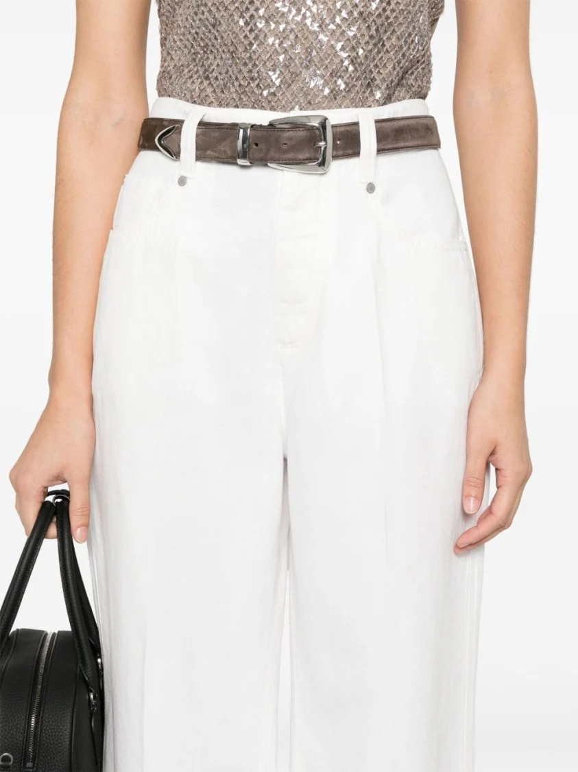 Wide-Leg Trousers With Concealed Fly