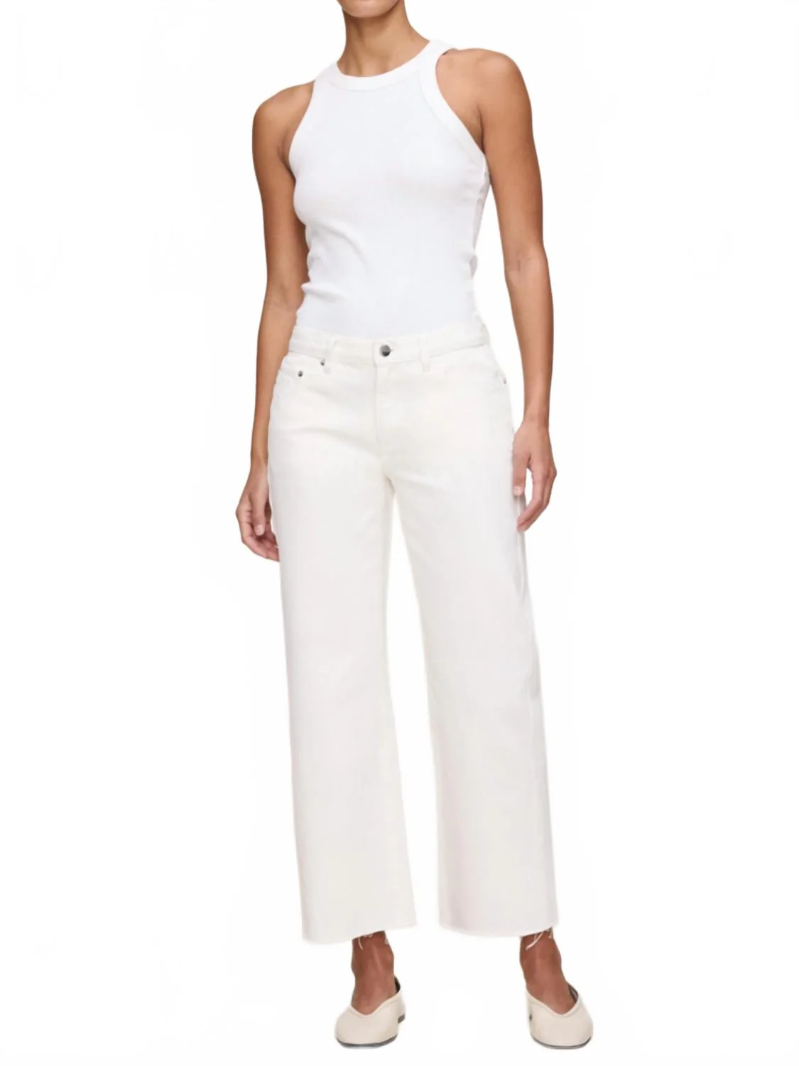 Women's Drue Straight Ankle Jean In Antique White