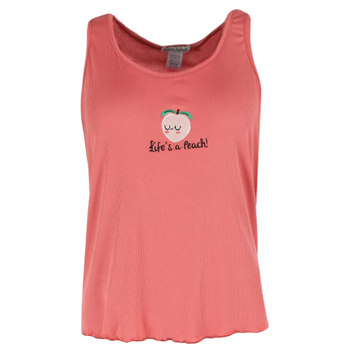 Women's Peach Tank and Gingham Plaid Capri Set