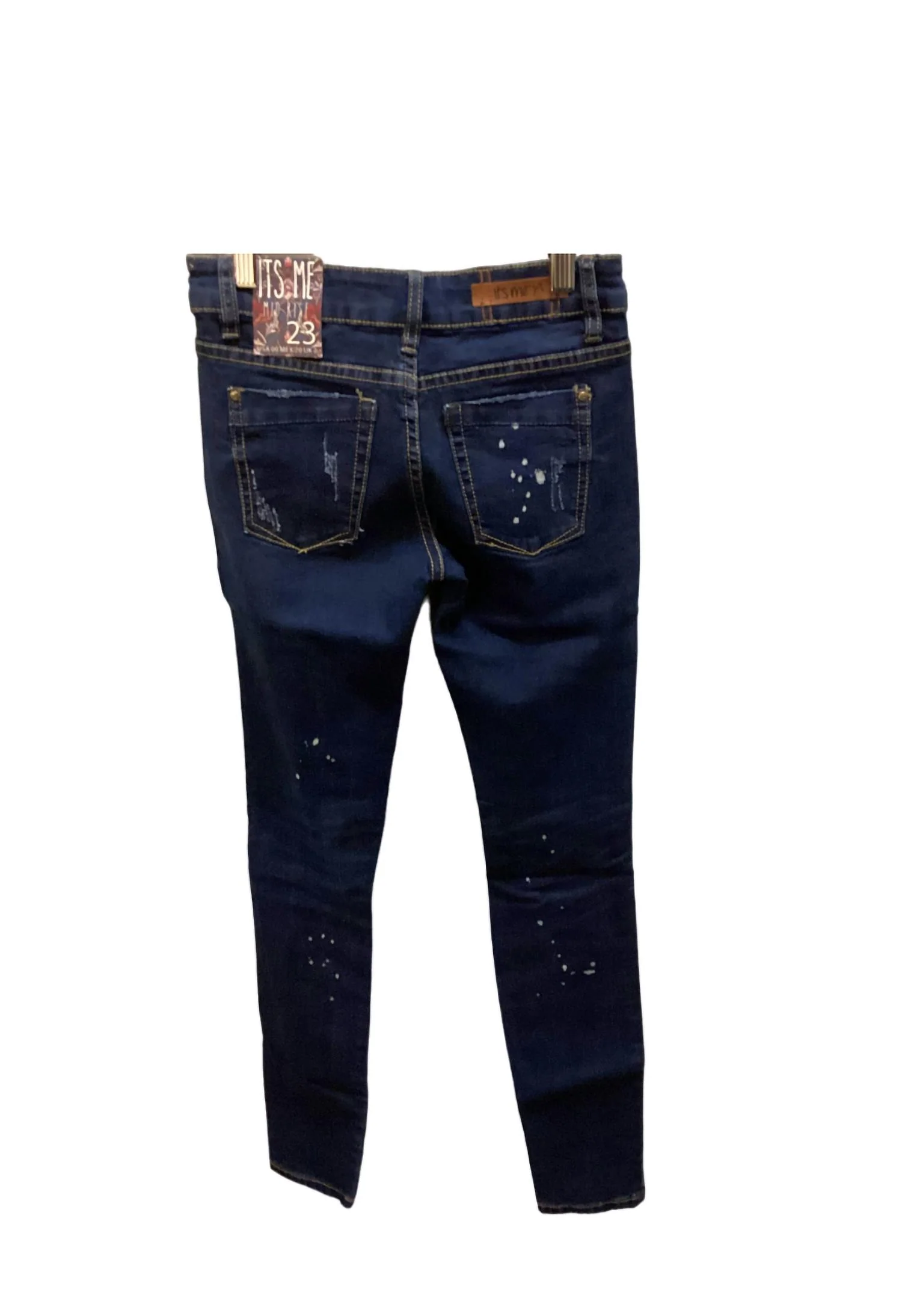 Women's Mid Rise Destroyed Jean In Dark Wash