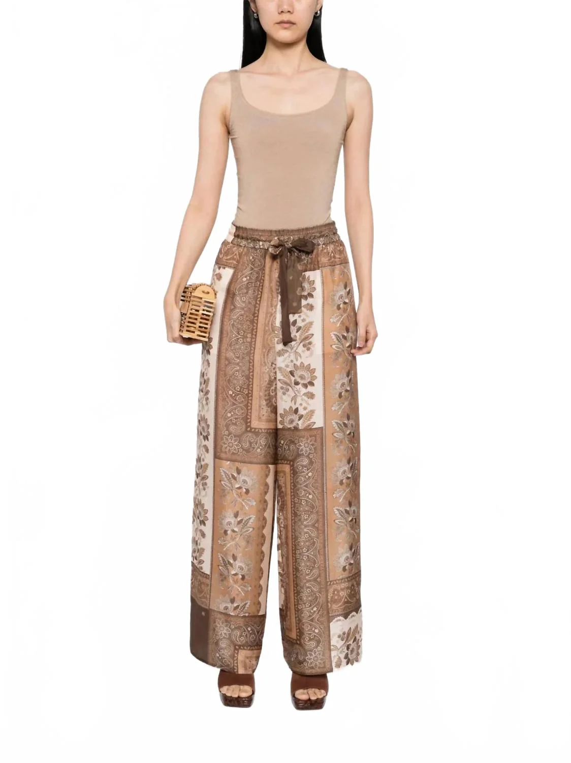 Lucky Relaxed Pant In Chocolate Bandana