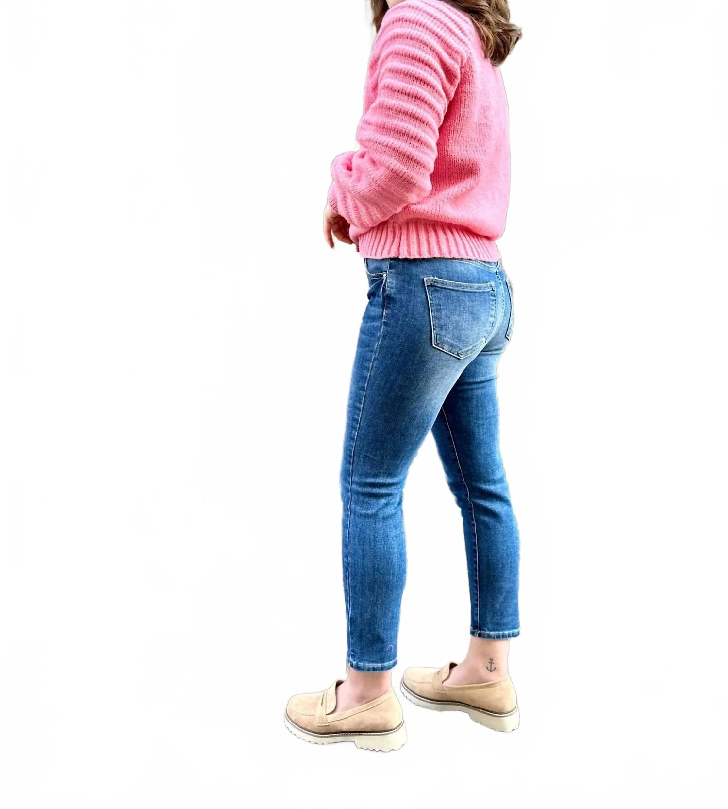 Rylee High Rise Non Distressed Skinny Jeans In Blue