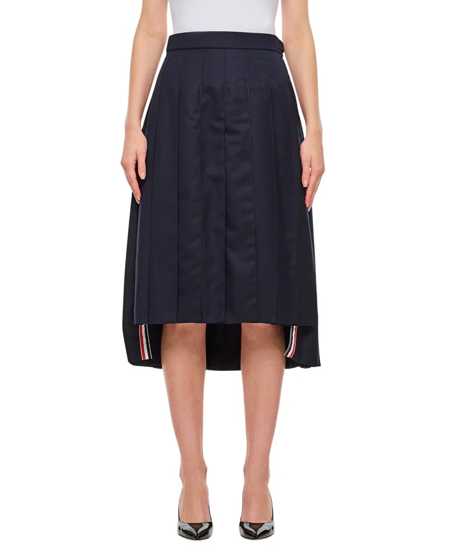 Pleated Wool Skirt