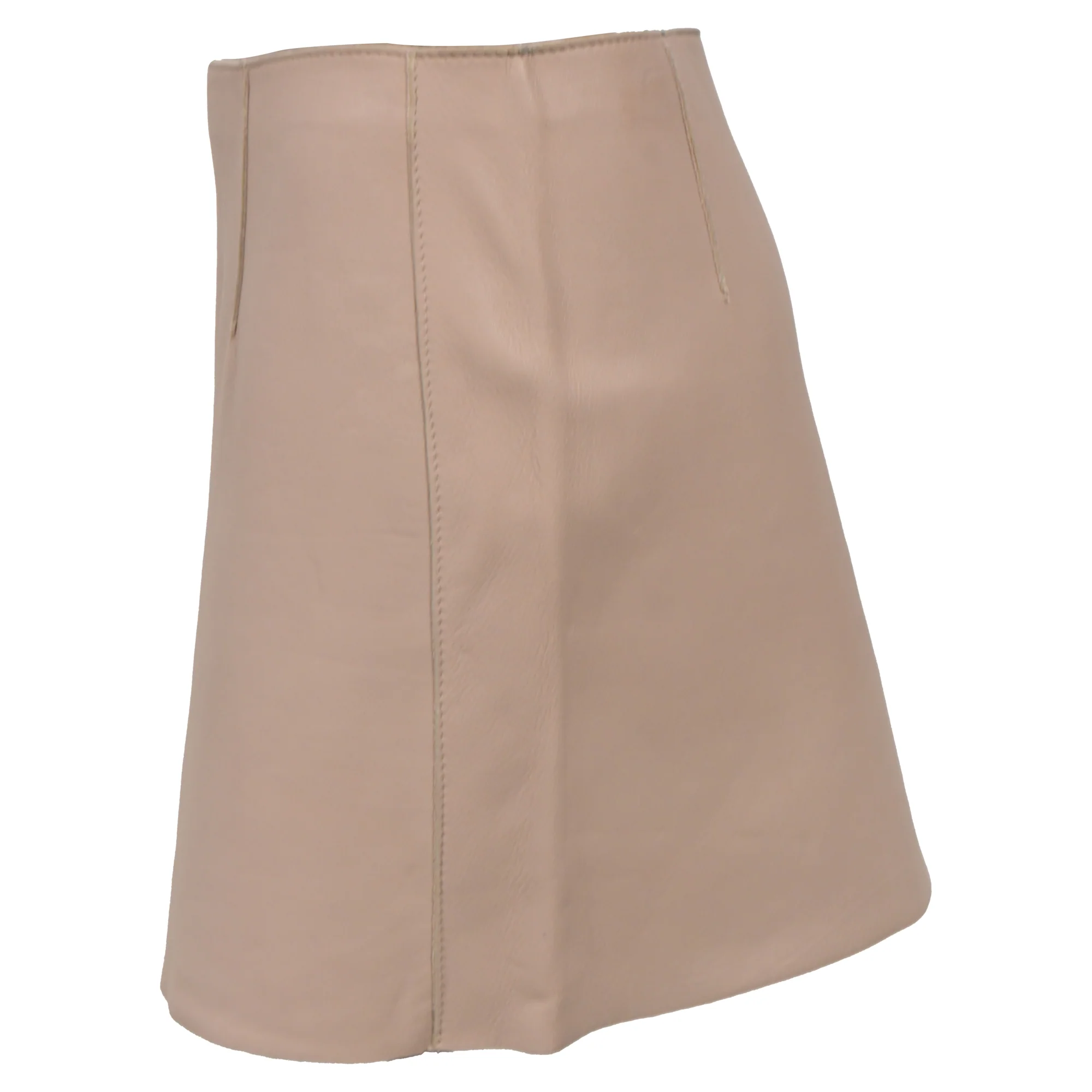 Dsquared2 Mini Pencil Skirt in Nude Leather