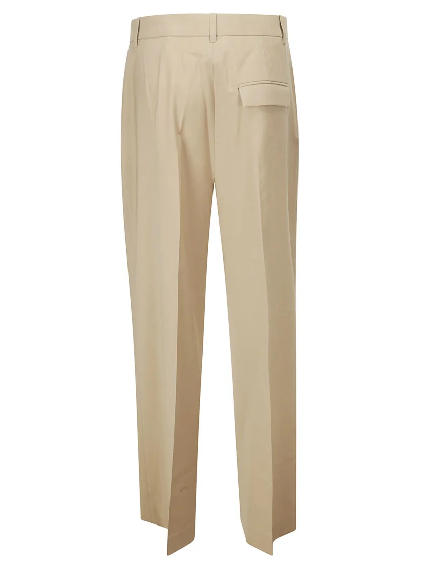 Brown Pleated Trousers