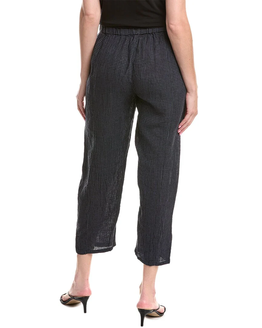 EILEEN FISHER Cropped Seersucker Linen Lantern Pant