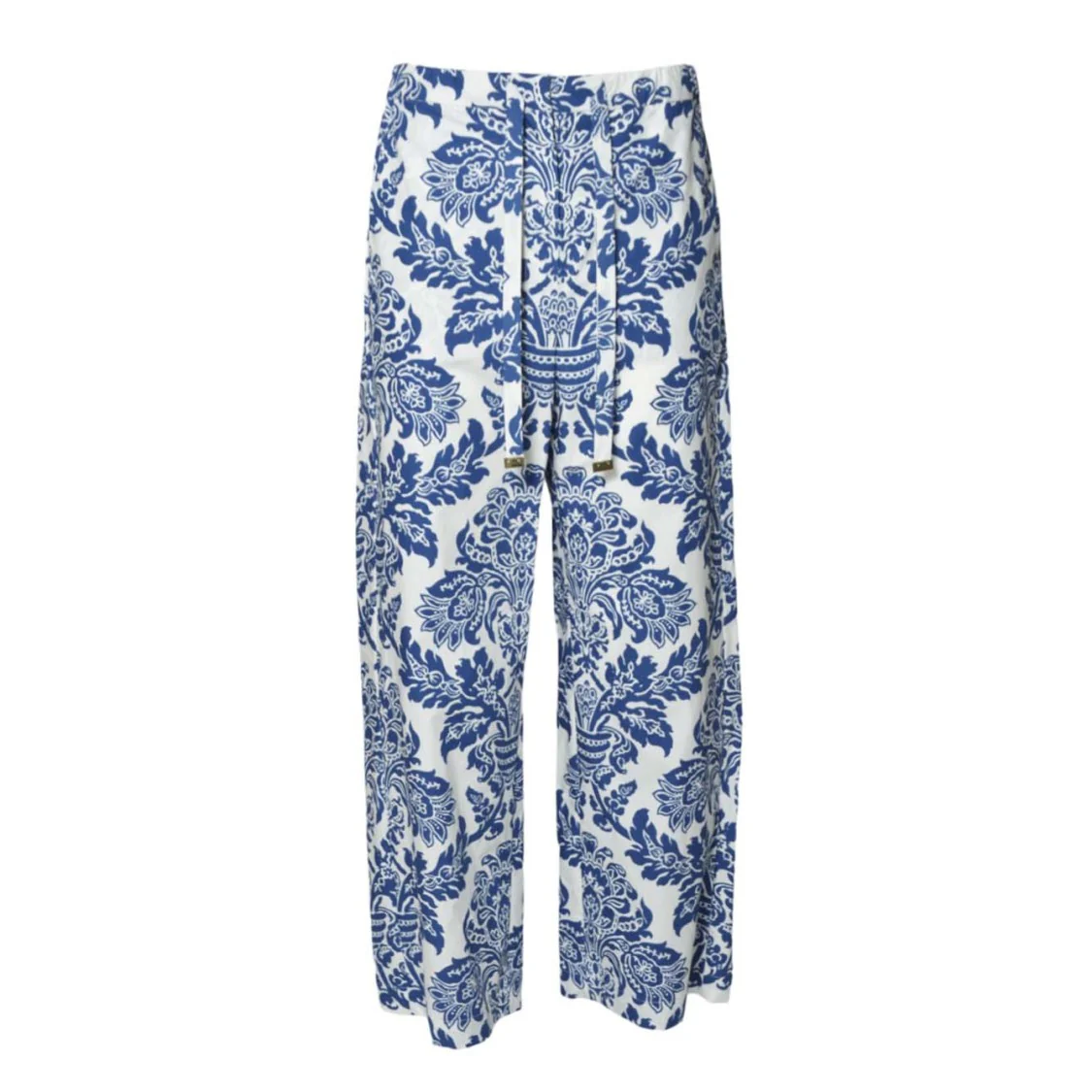 Merano Jogging Pants In Printed Poplin Blue