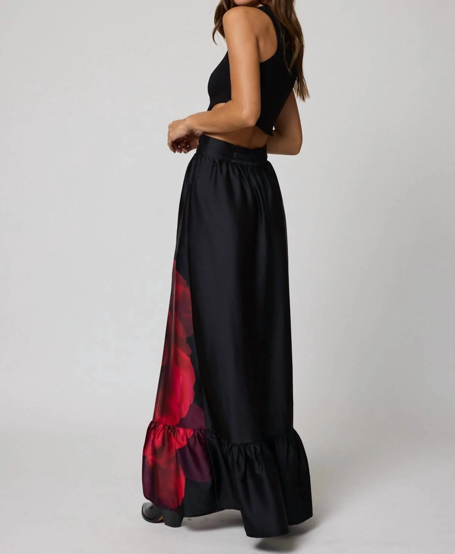What If Maxi Skirt In Midnight Rose