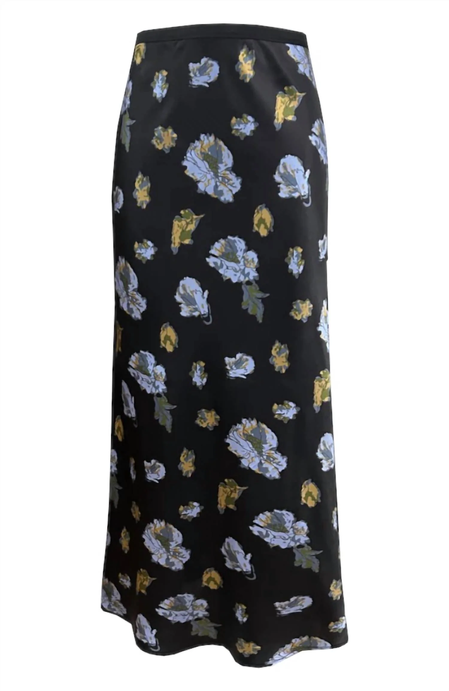 Forgiven Floral Slip Skirt In Black
