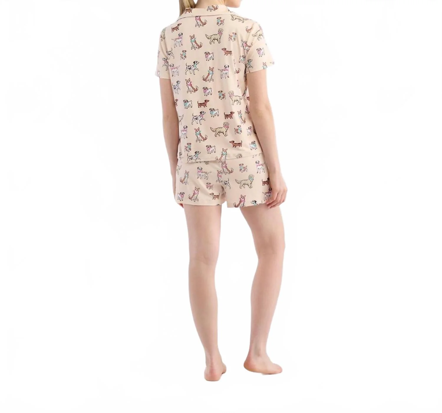 Everyday Short Pajama Set In Cute Pups