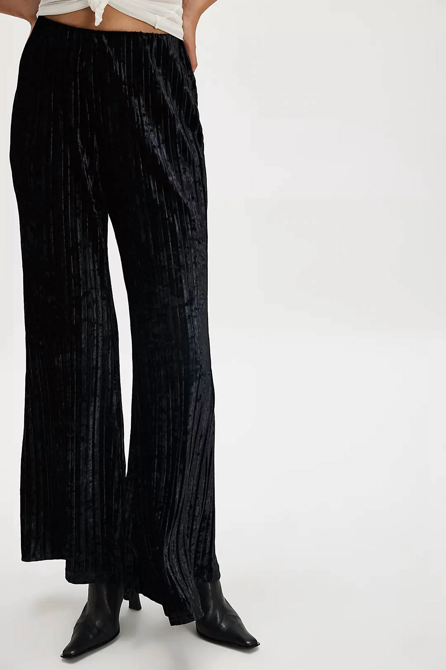 Star Sign Velvet Pant In Black