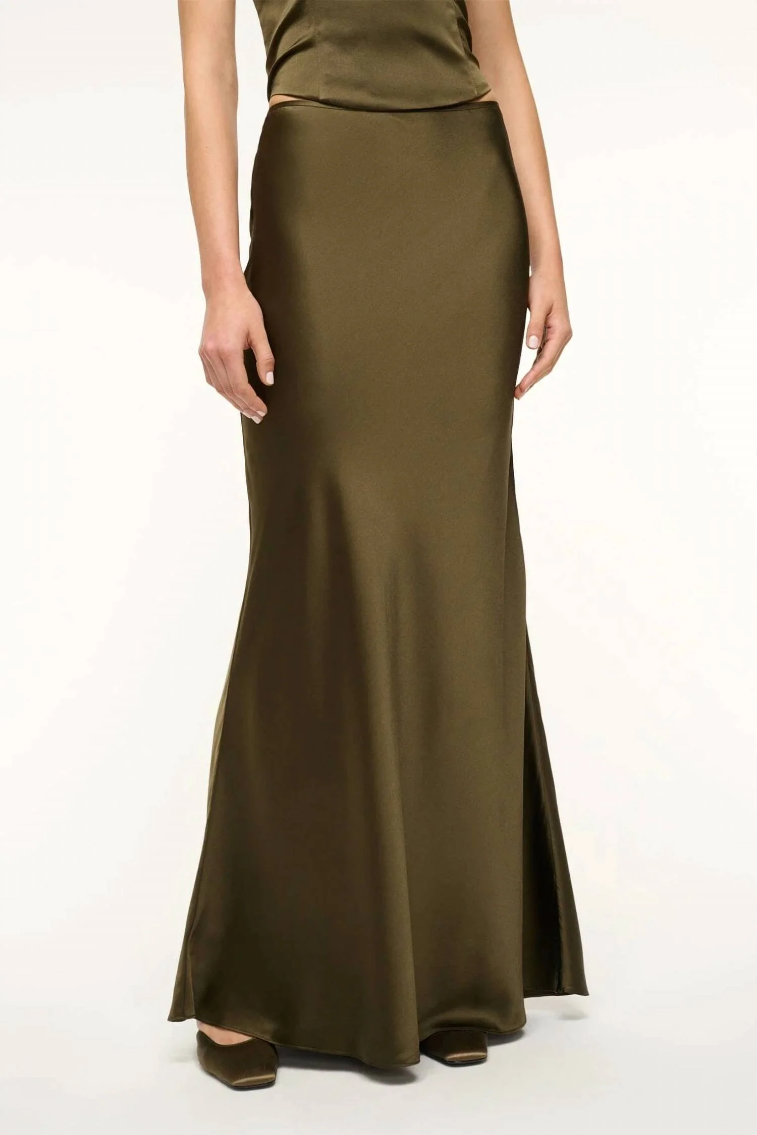 Odin Silk Skirt In Woodland