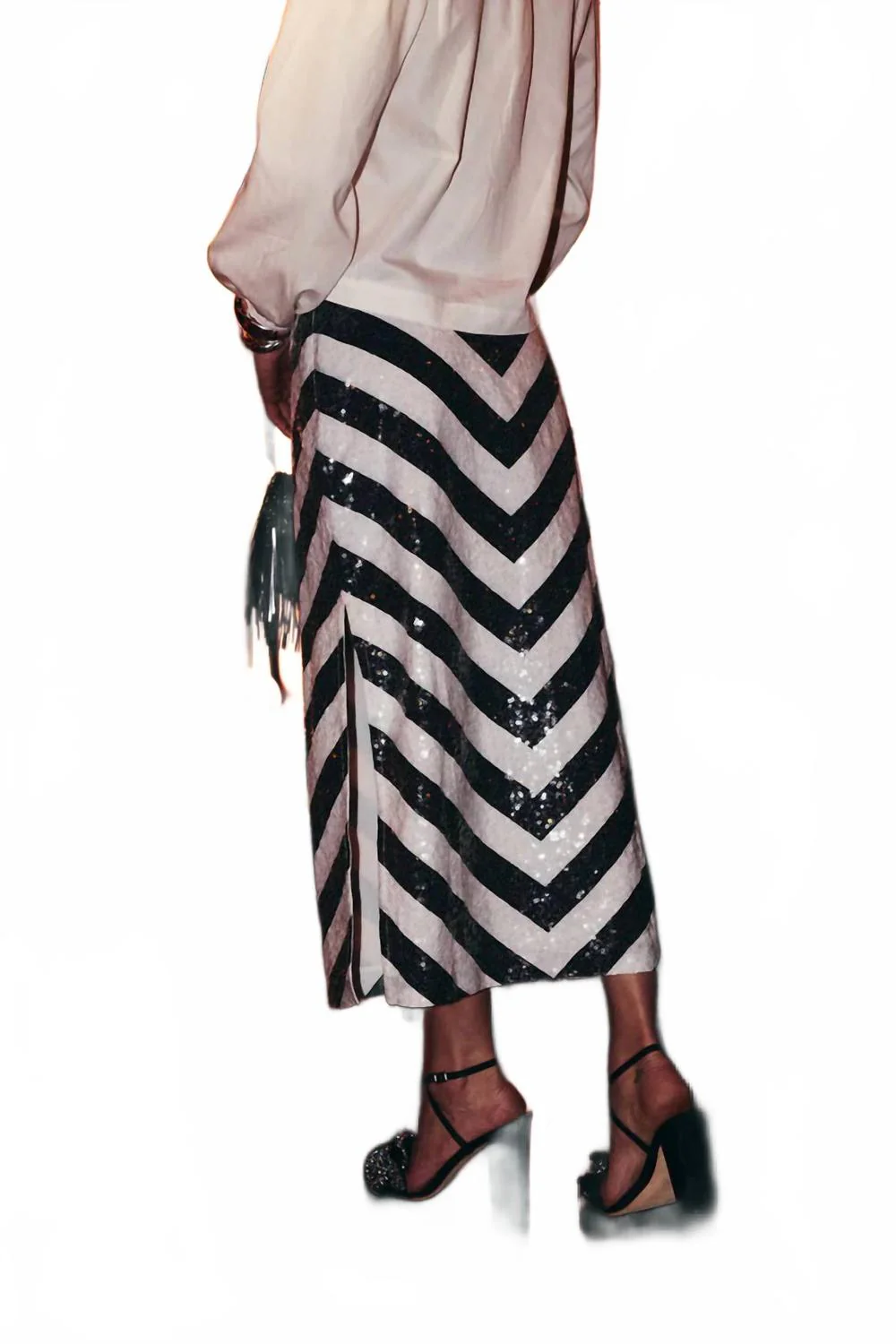 Mira Holiday Skirt In Black And White