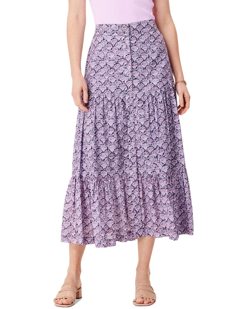 NIC+ZOE Falling Fans Tiered Skirt
