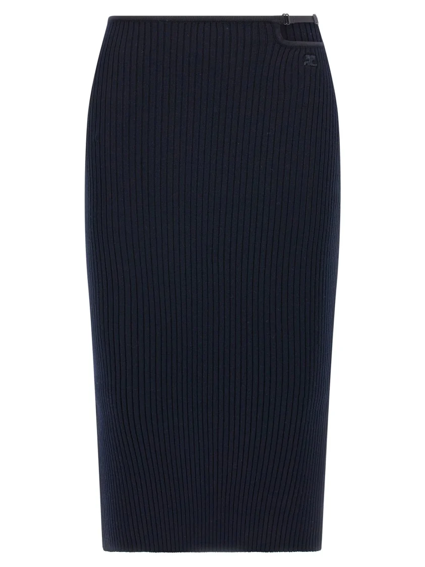 'Loop Rib Knit' Skirt