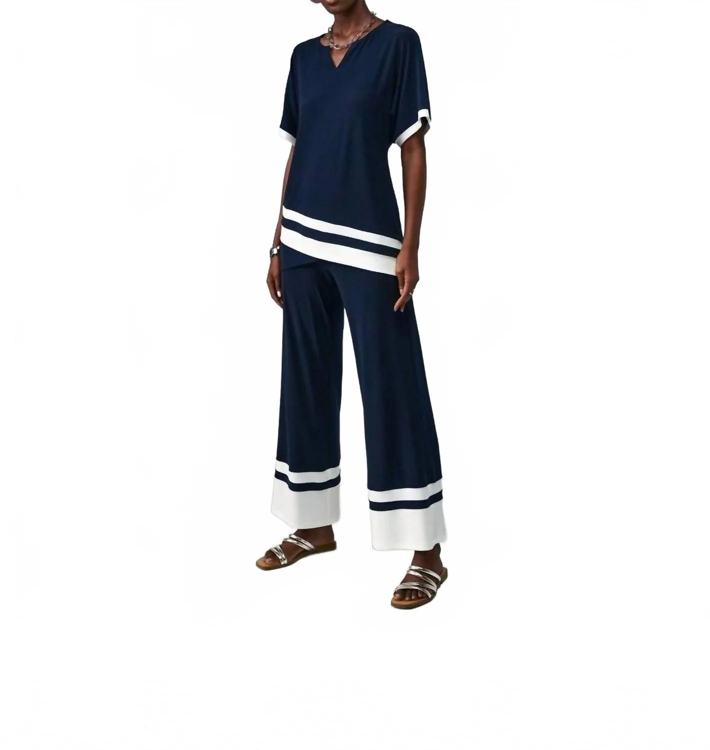 Women's Wide Leg Trouser In Blue