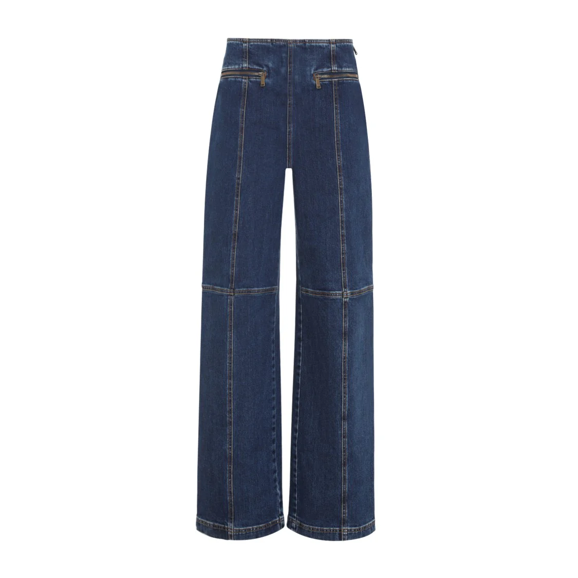 Blue Melange Cotton Denim Jeans