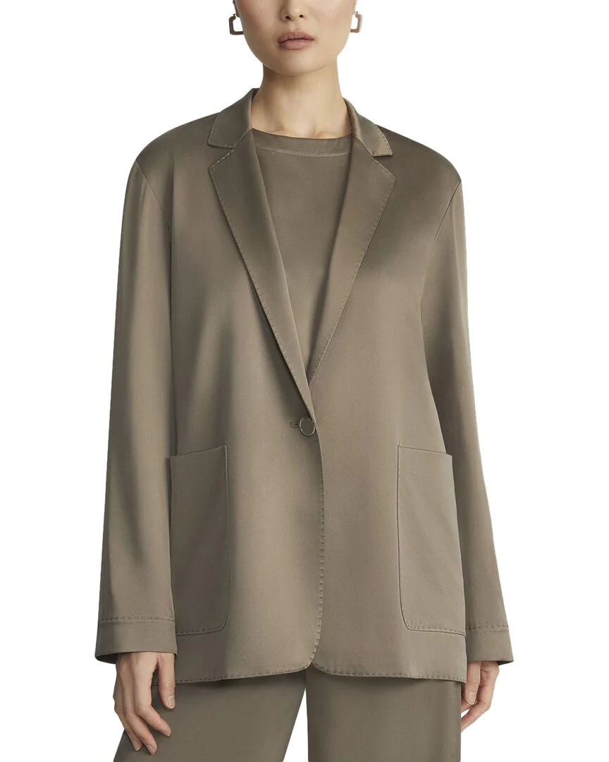 Lafayette 148 New York Plus Silk Blazer