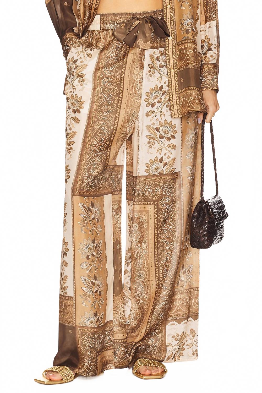 Lucky Relaxed Pant In Chocolate Bandana