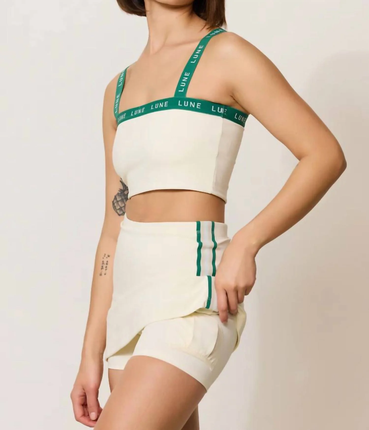 River Lift Striped Skirt In Marshmellow