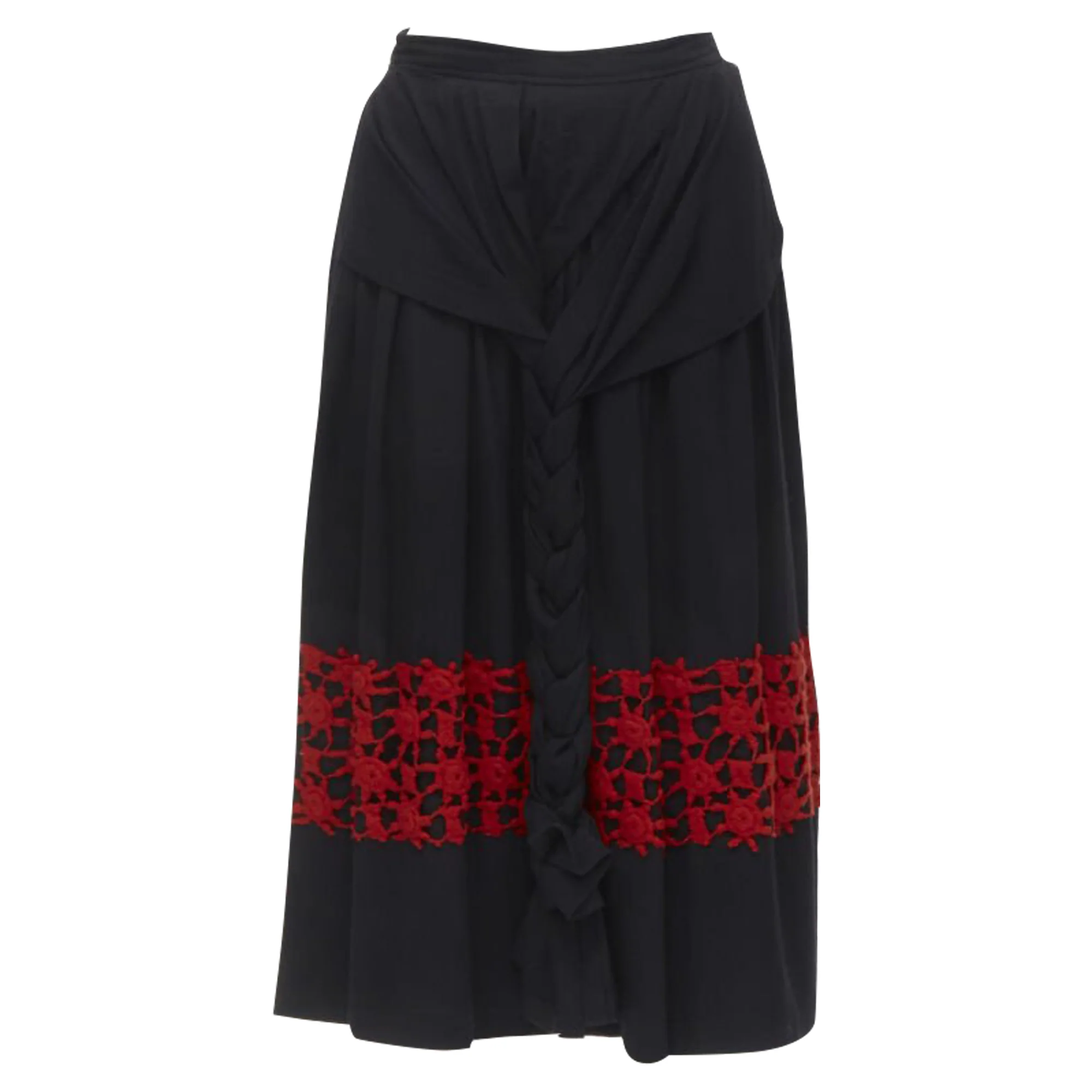 Comme Des Garcons braid embroidery skirt