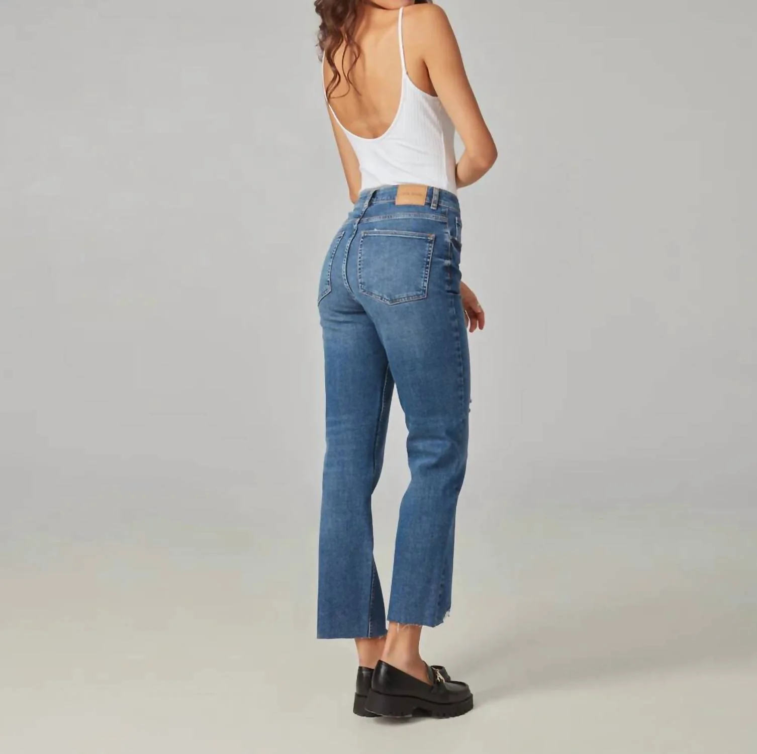 Denver High Rise Straight Jean In Dim Sky