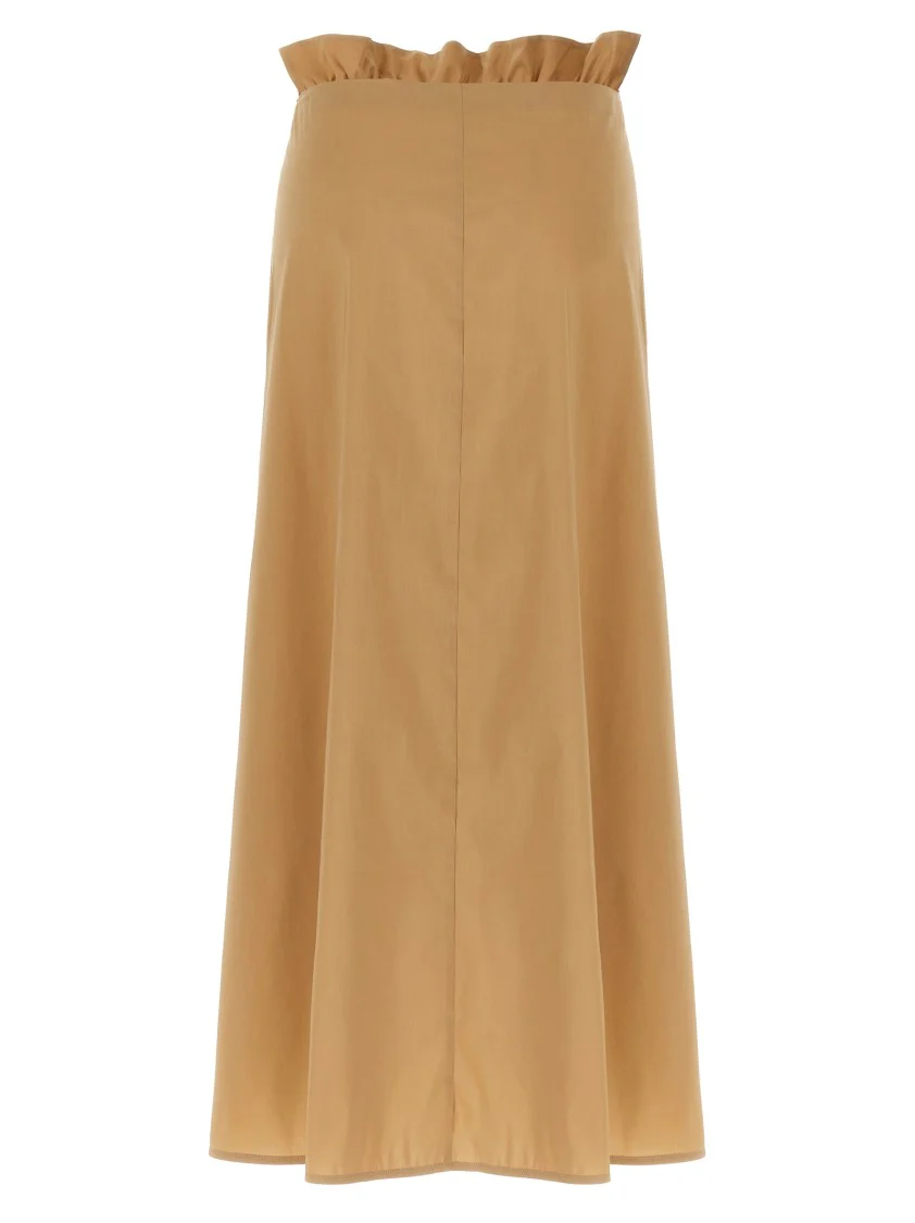 Tulip Midi Skirt With Front Bow