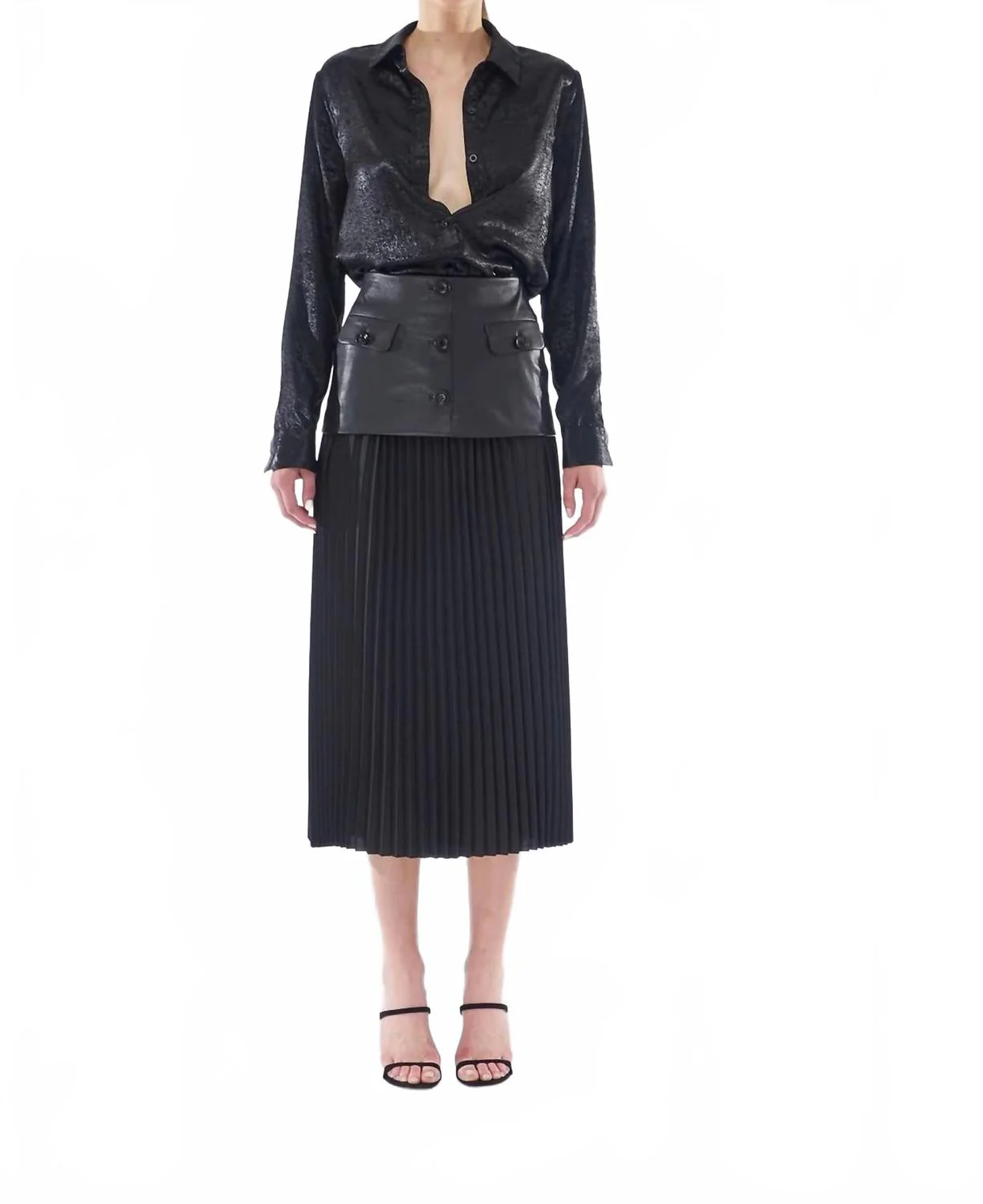 Seventy Thirty Skirt In Dark Black