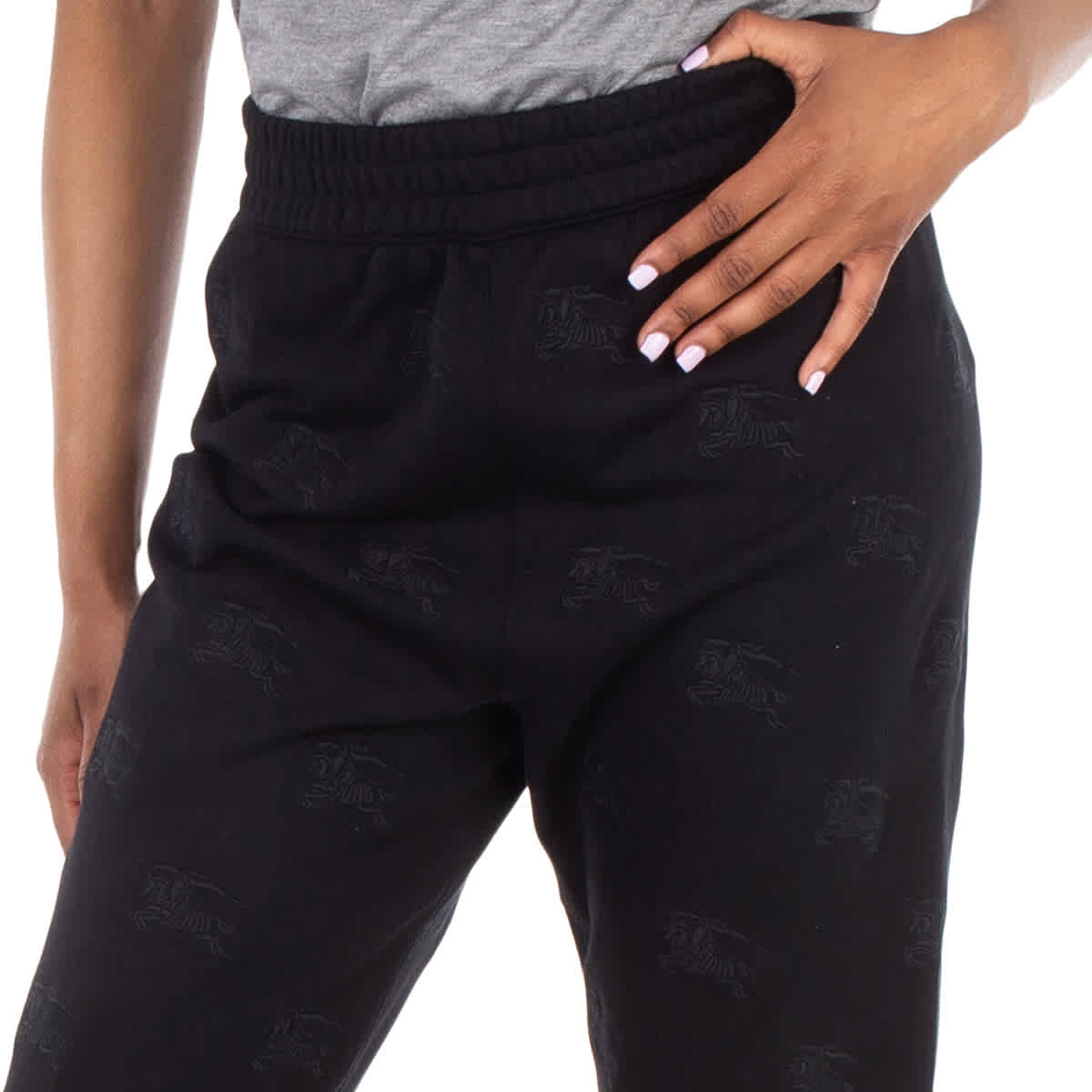 Burberry Larkan Ekd-Embroidered Cotton Track Pants