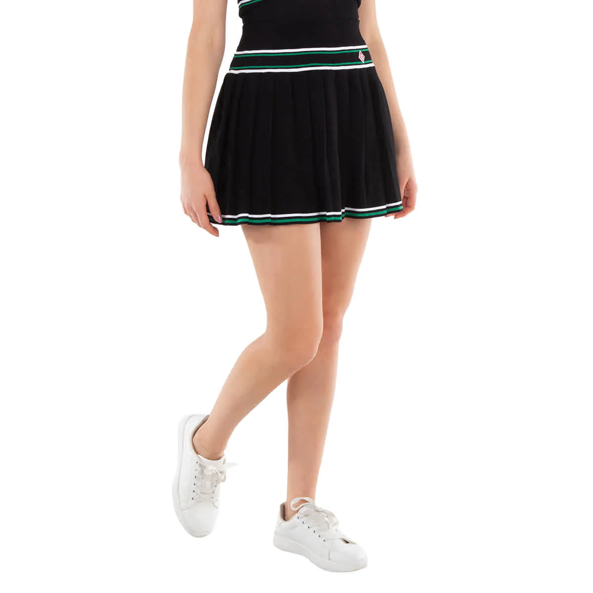 Casablanca Ladies Black Pleated Knit Skirt