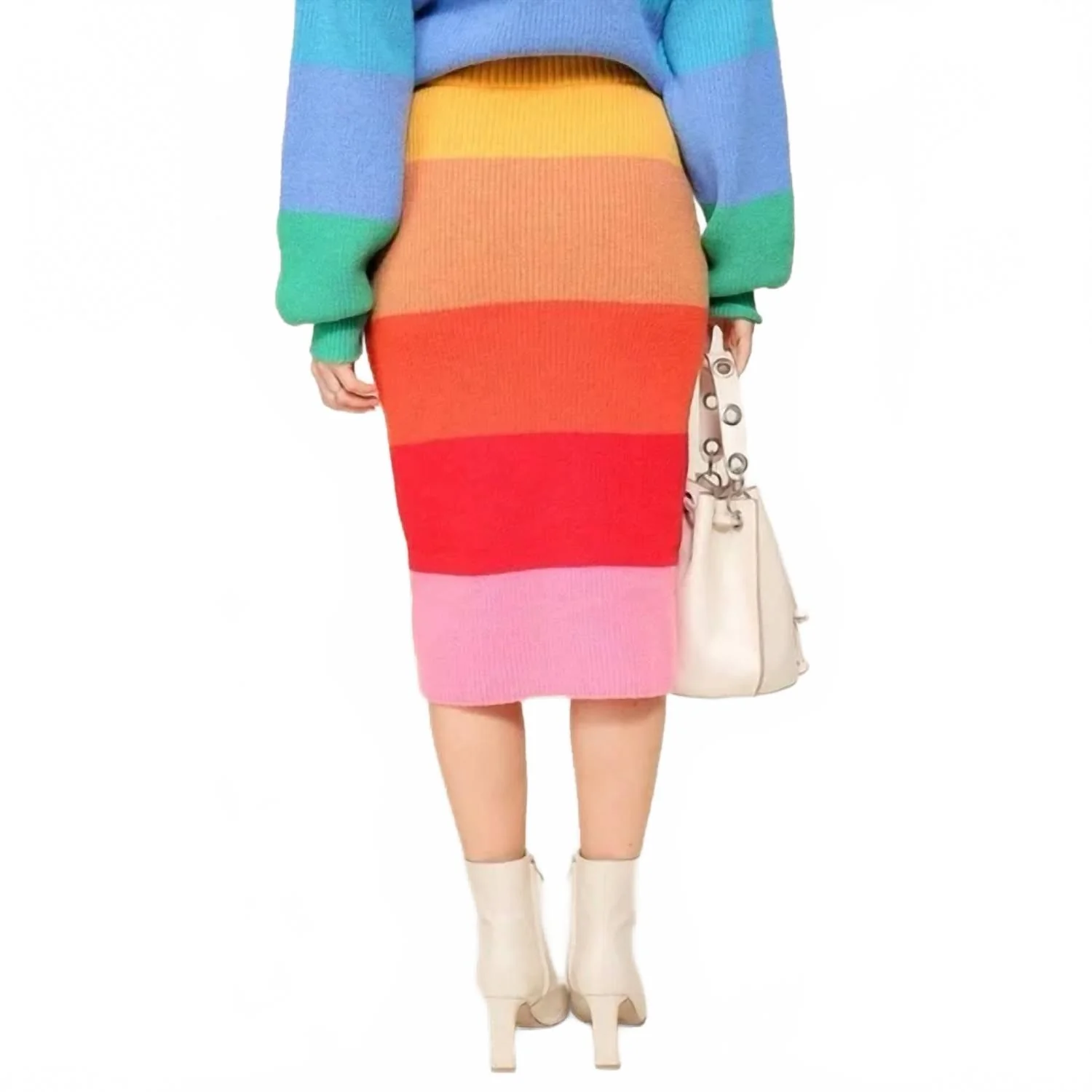 Chunky Rainbow Skirt In Multicolor