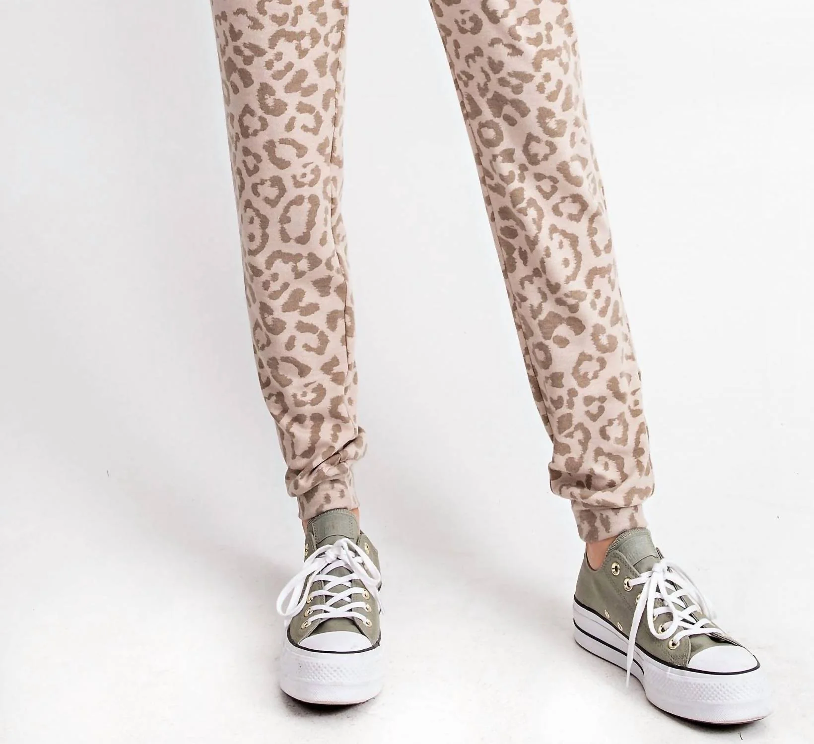 Cheetah Comfort Joggers In Sand
