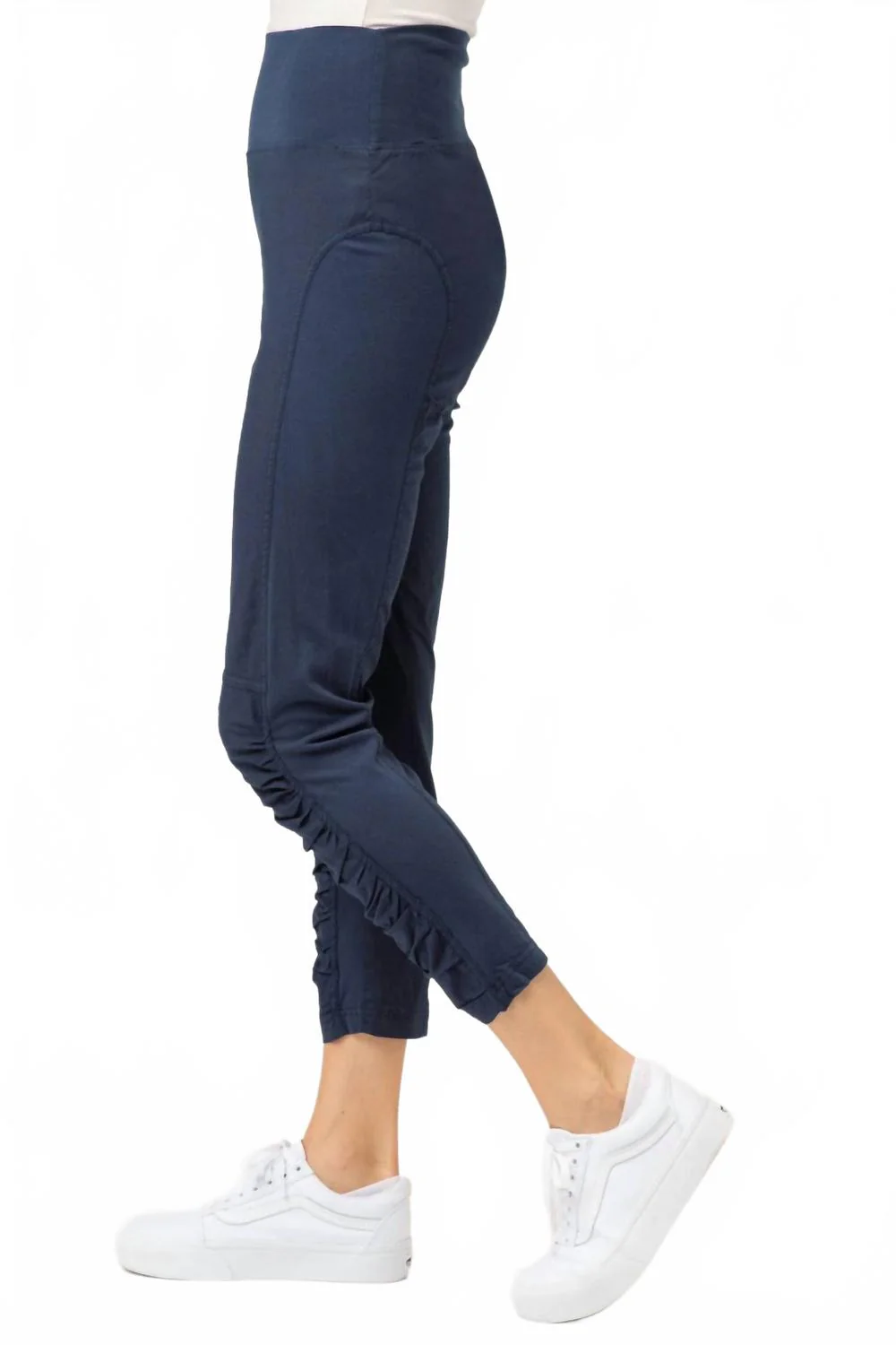 High Waist Jetter Crop In Navy