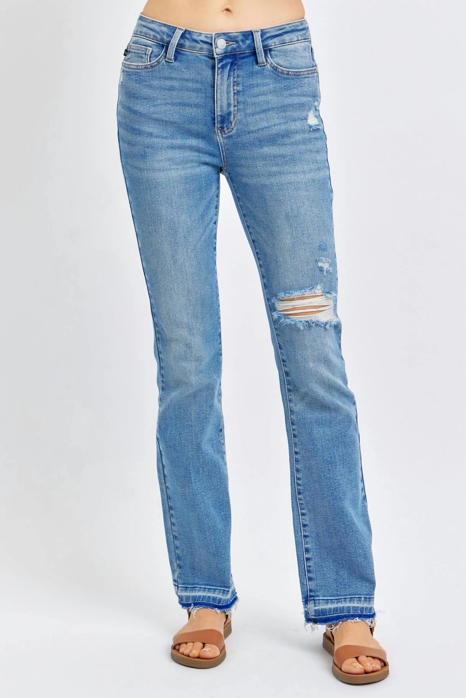Mr Destroy & Released Hem Women's Bootcut Jeans In Denim