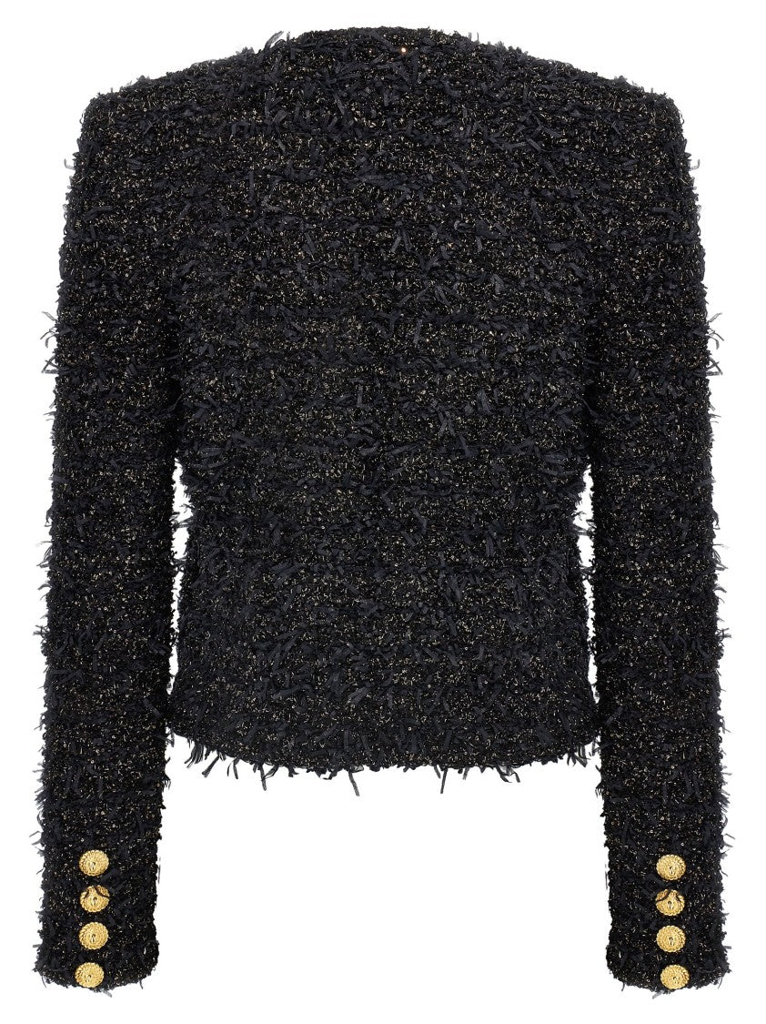 Lurex-Threaded Tweed Blazer