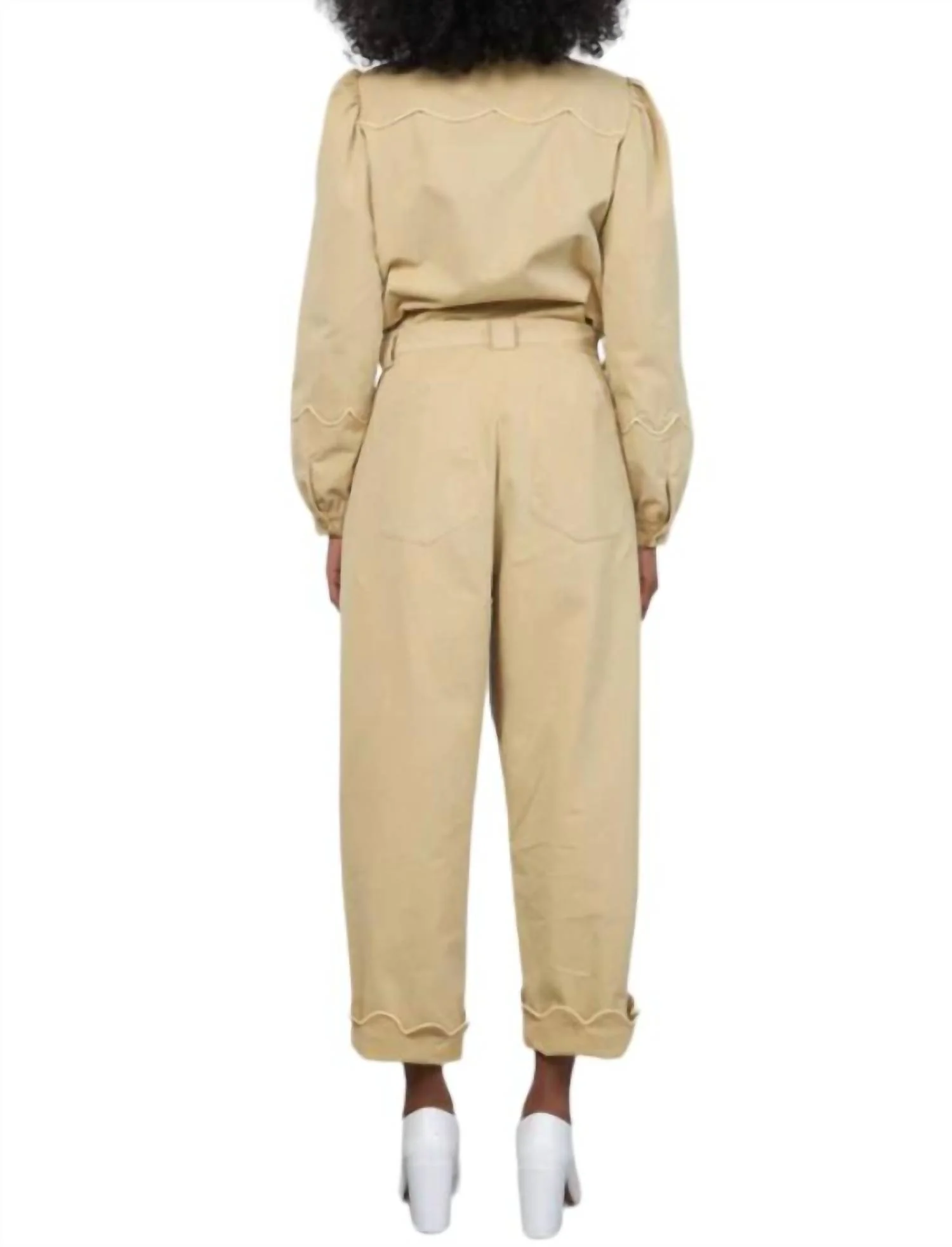 Saja Wide Leg Pants In Soft Sand