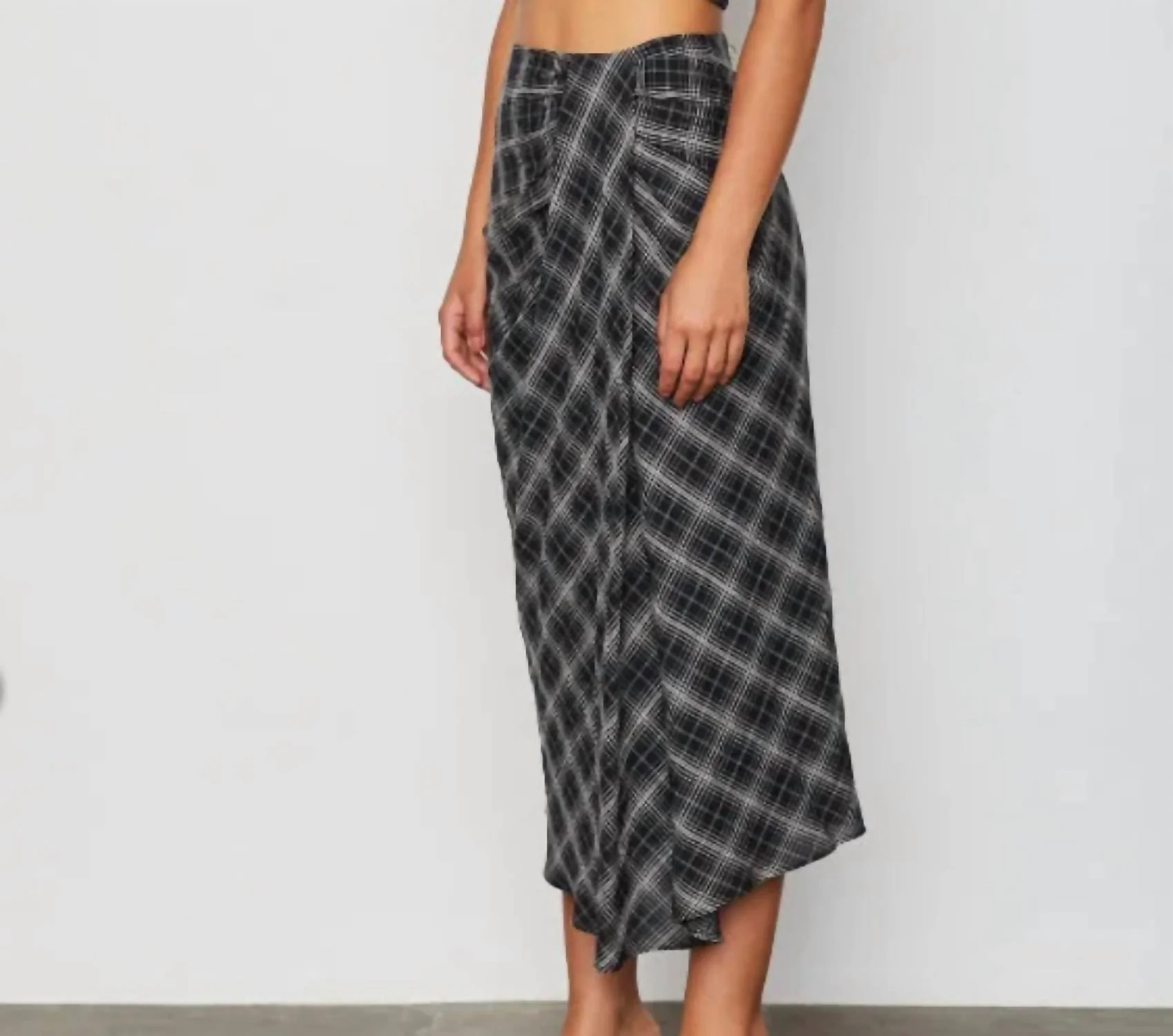 Greer Skirt In Black Plaid