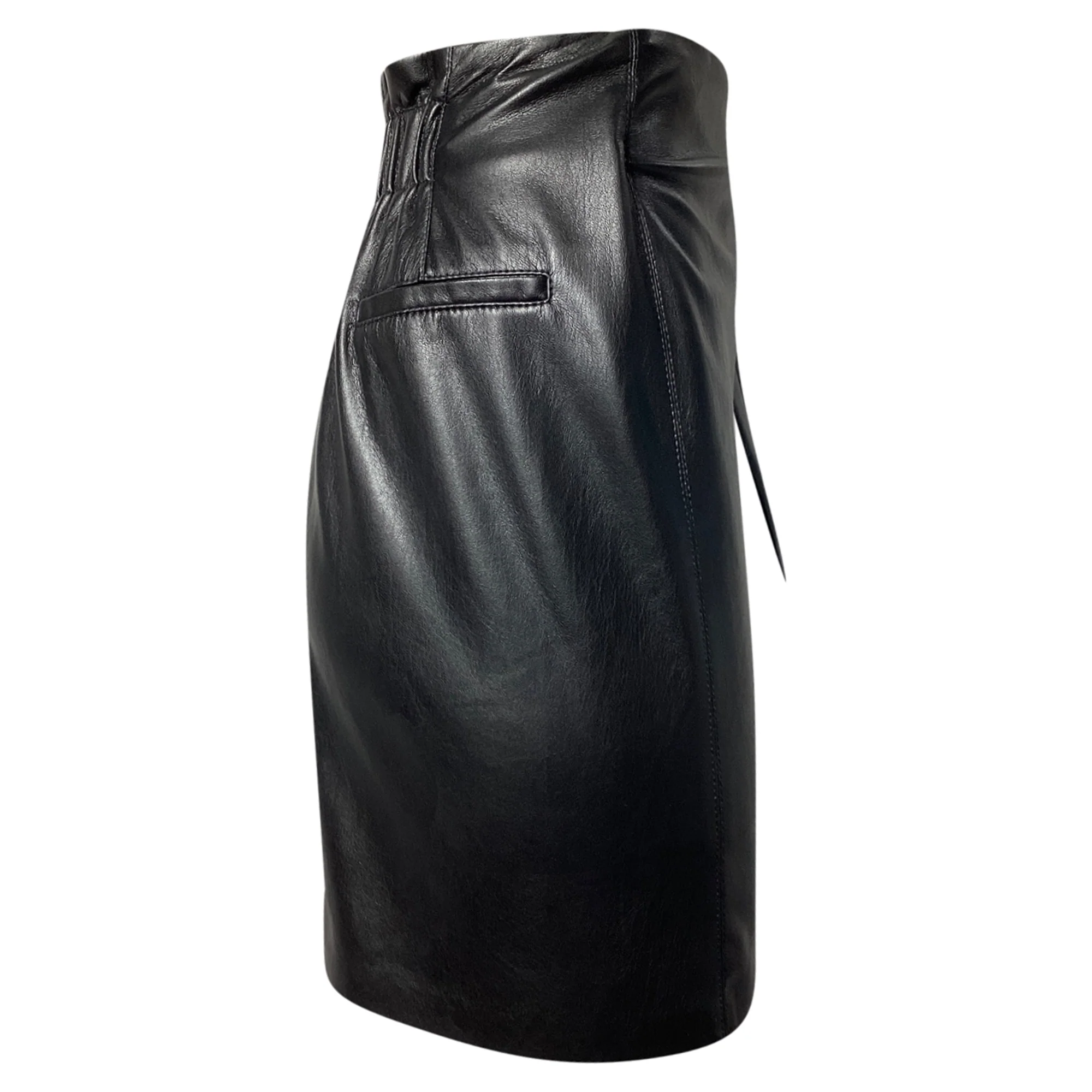 Nanushka Iowa Skirt in Black Vegan Leather