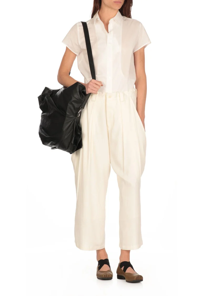 High-Waisted Linen Blend Pants