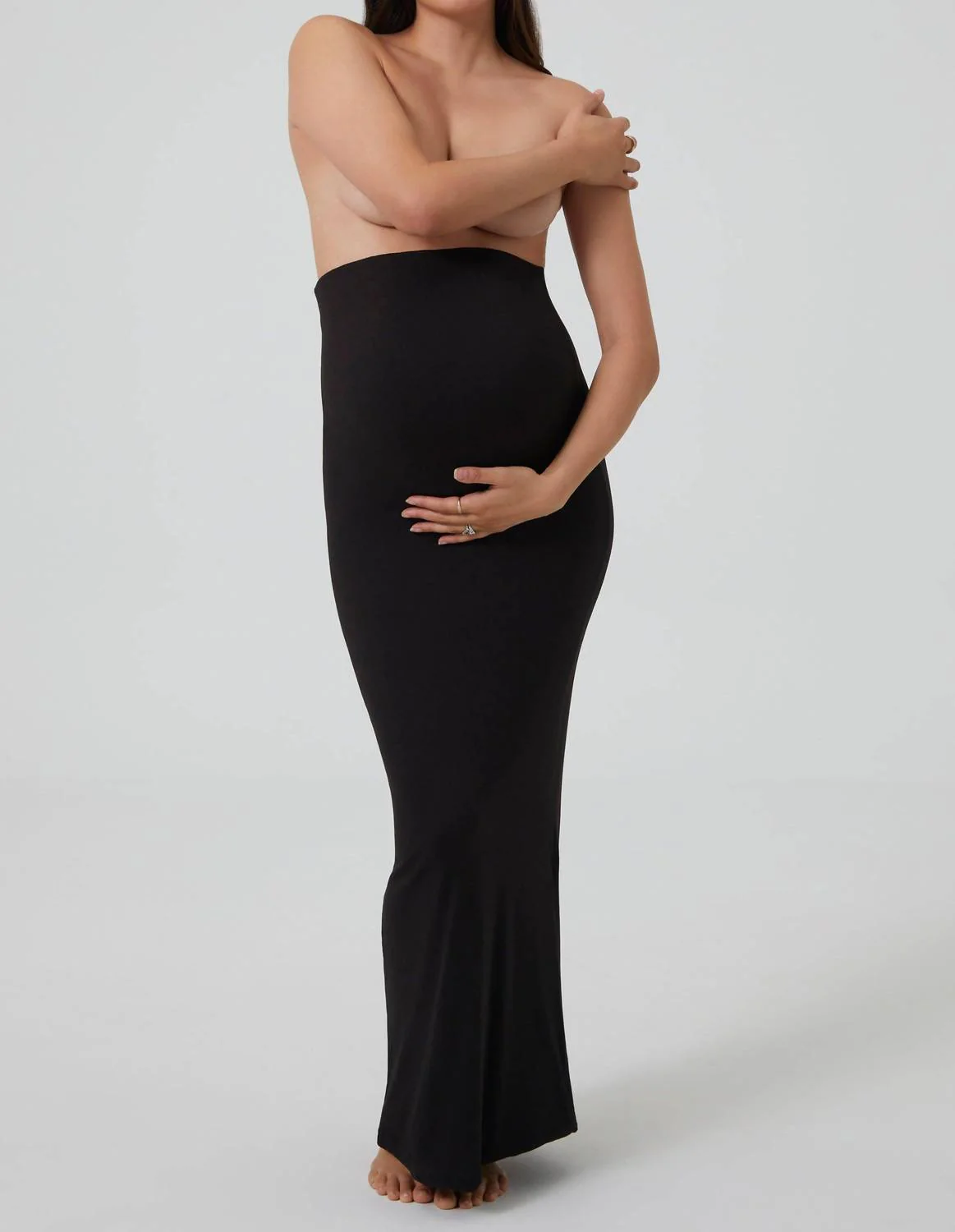 Long Maternity Skirt In Black