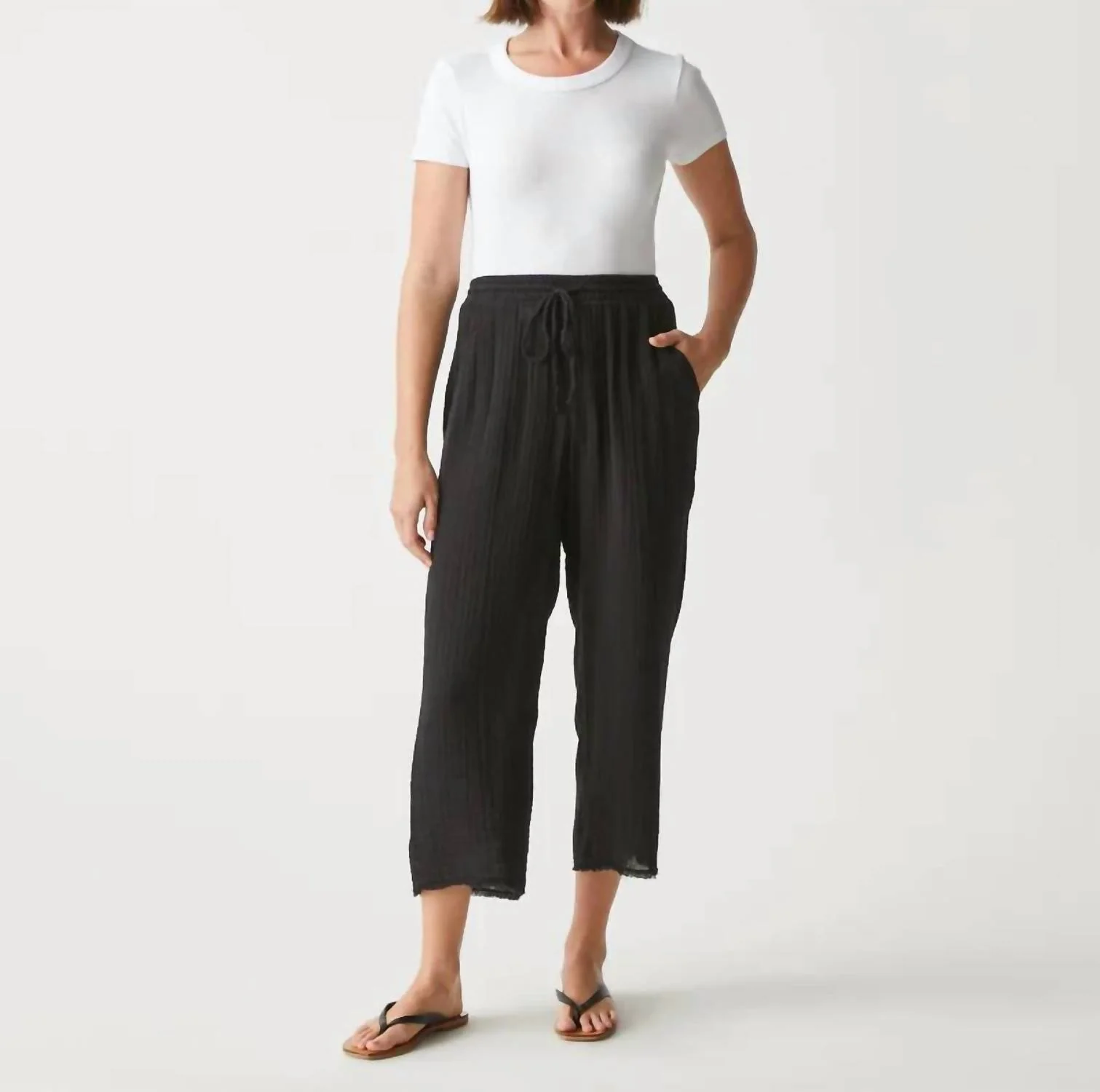 Ashton Mid Rise Crop Pant In Oxide