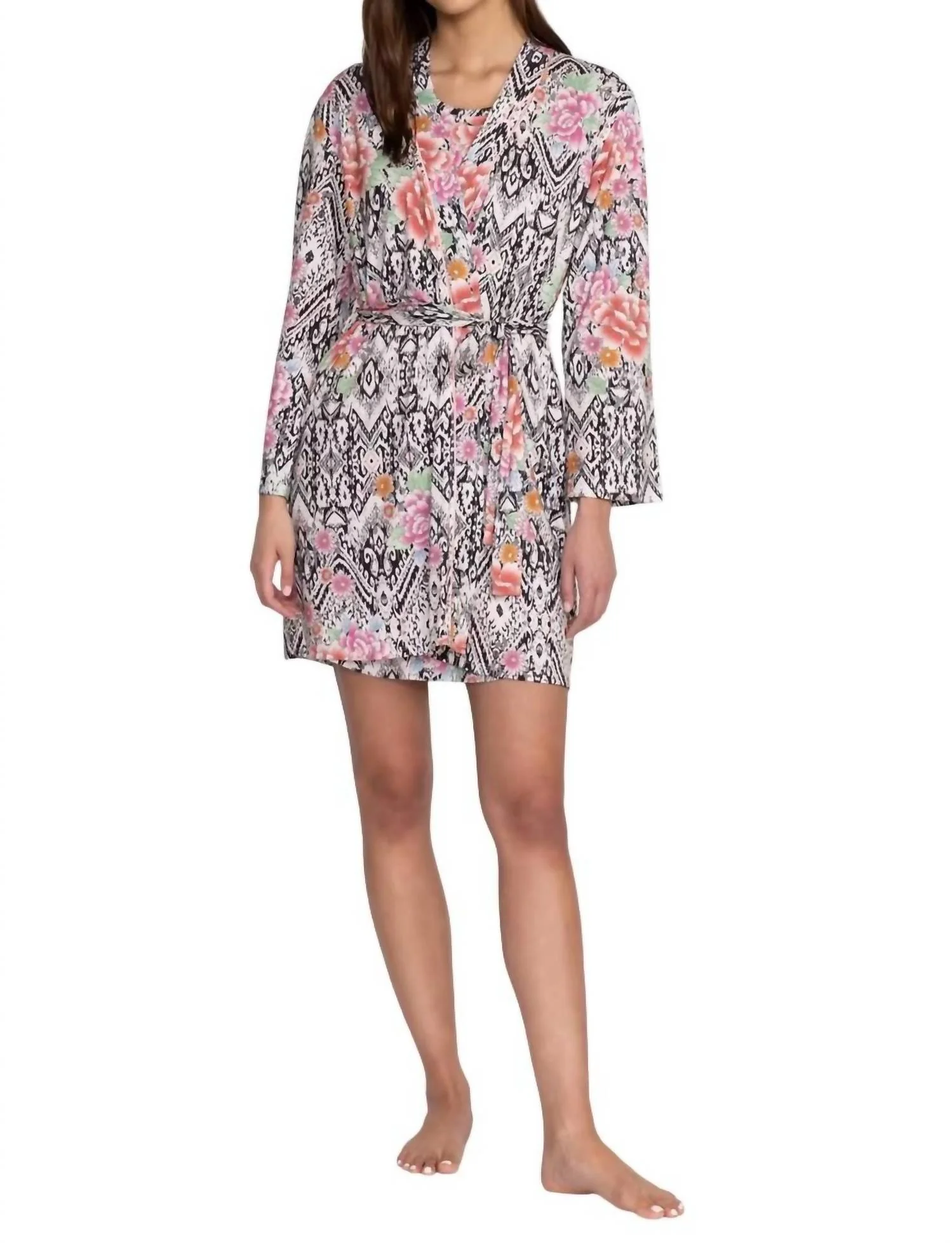 Jonesy Robe In Azzie Flower Neo