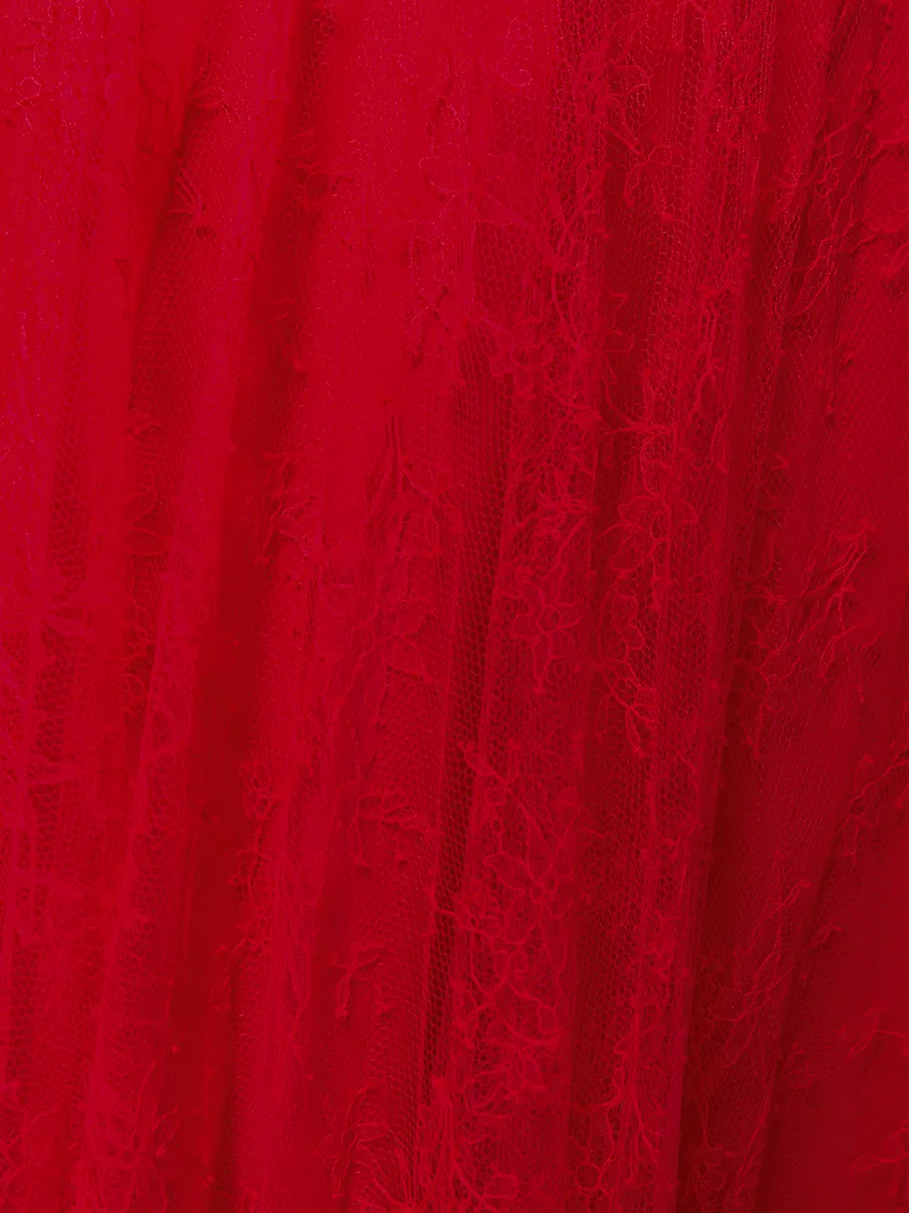 Valentino Garavani Pleated Chantilly Lace Skirt